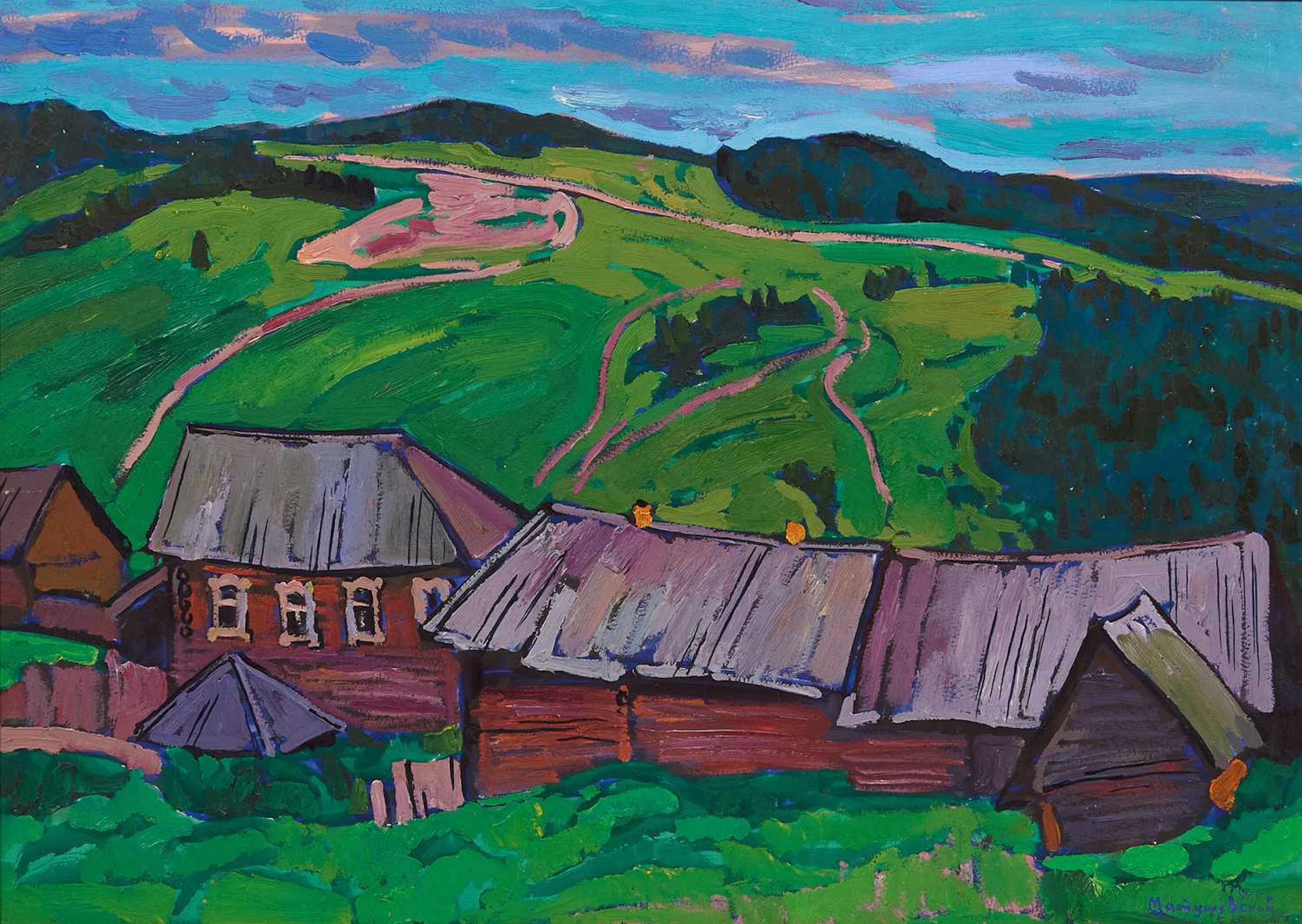 Yuri Matushevski (Russian, 1930-1999) 'Violet Sunset', 1972