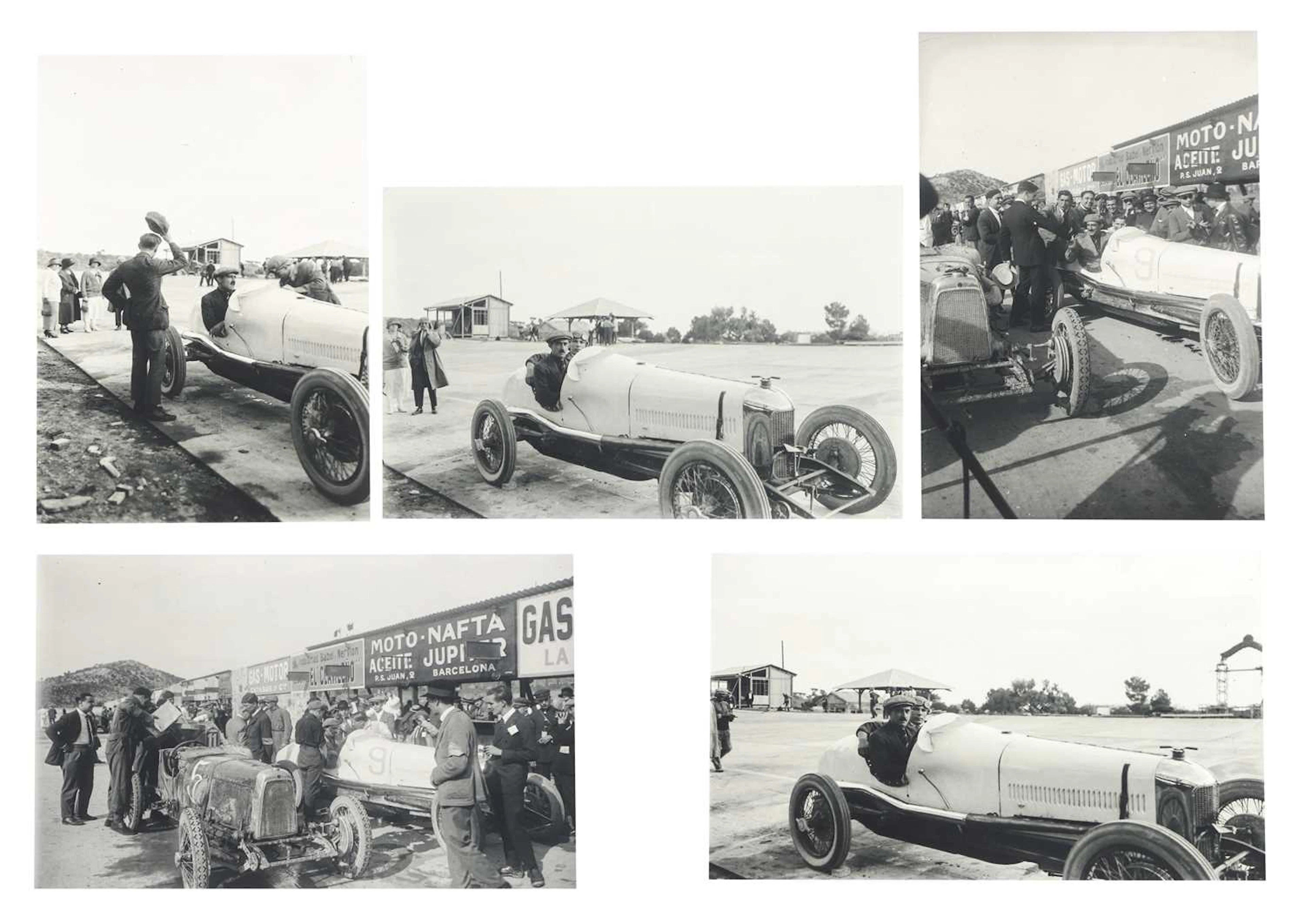 A set of five early motor sport prints
