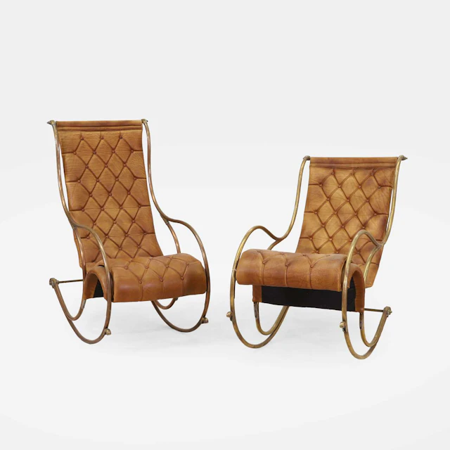 Circa 1950s two rocking chairs