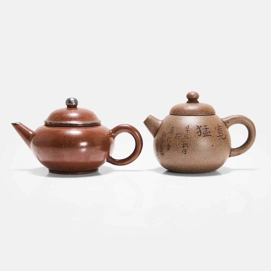 Two Chinese Yixing stoneware teapots 20th century