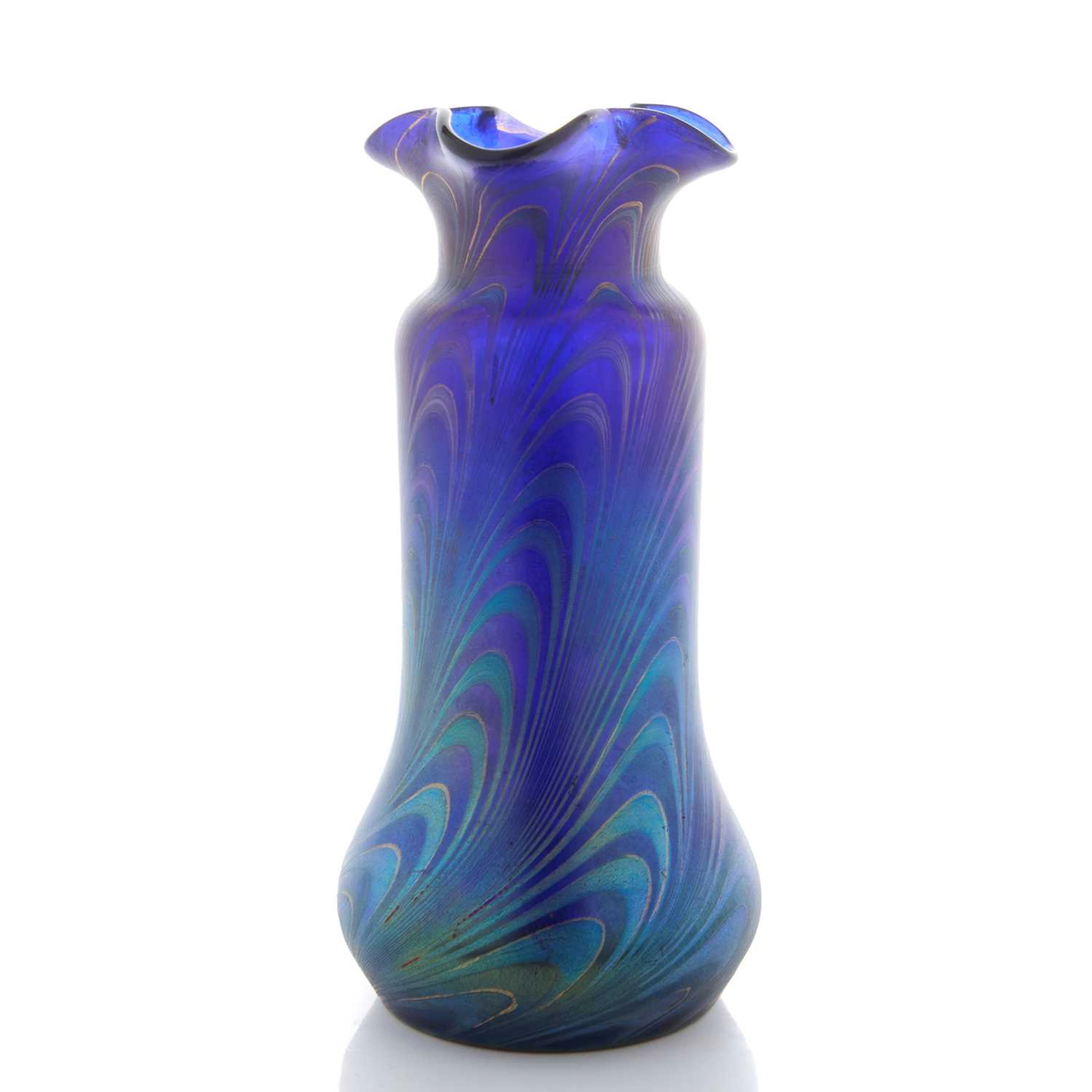 A Loetz 'Phaenomen 7624' glass vase circa 1898, Bohemian