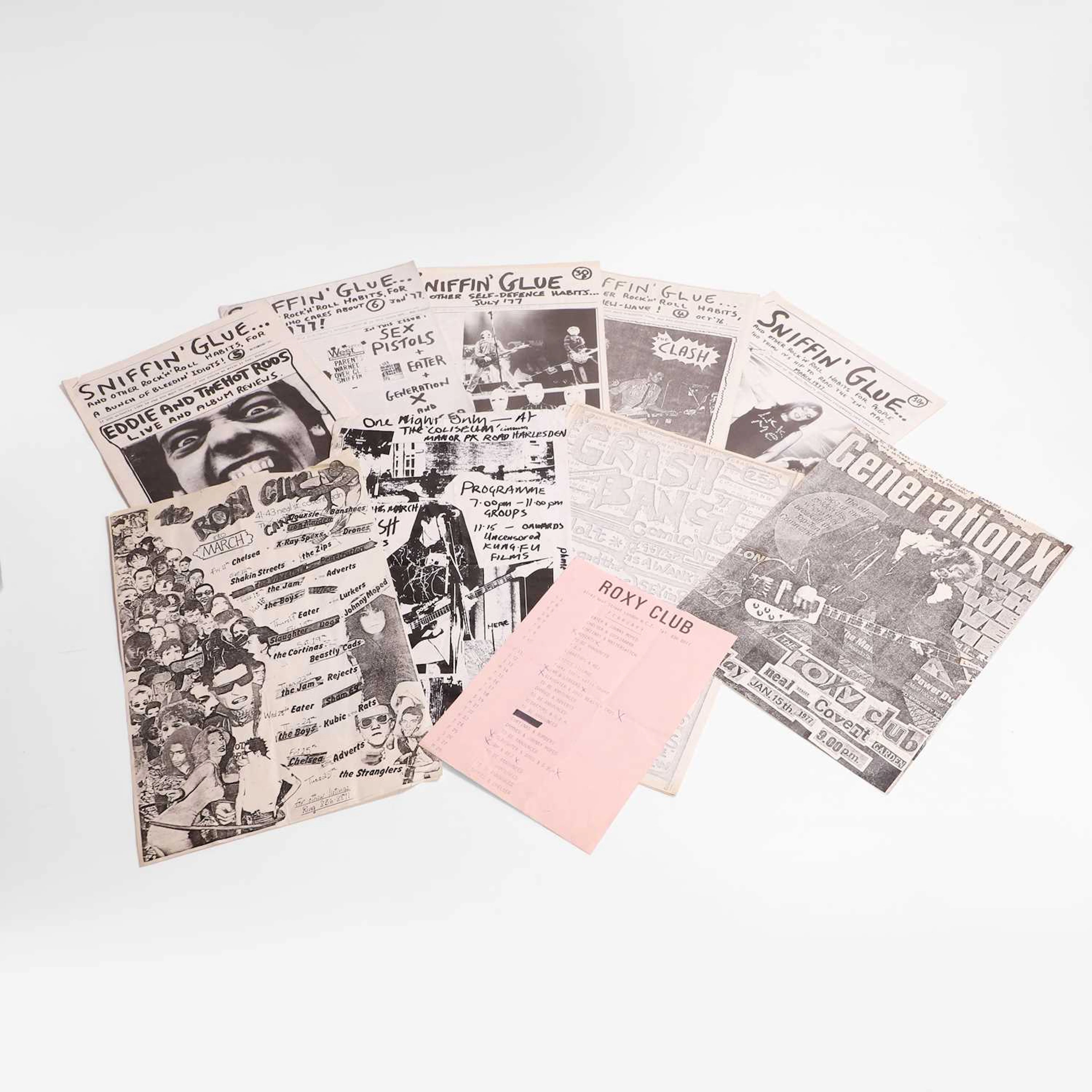A rare group of punk rock magazines and flyers