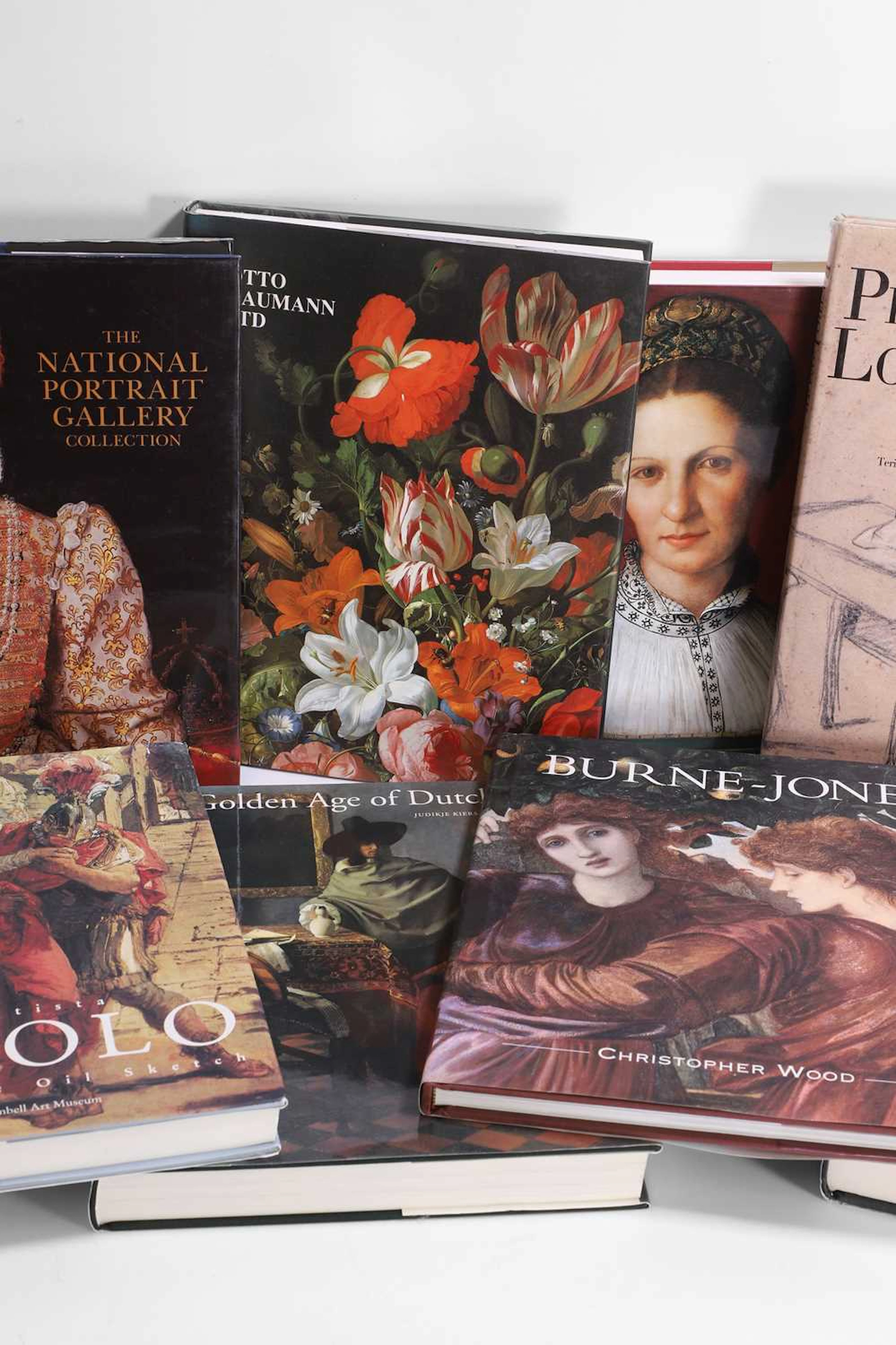 A large collection of books on art