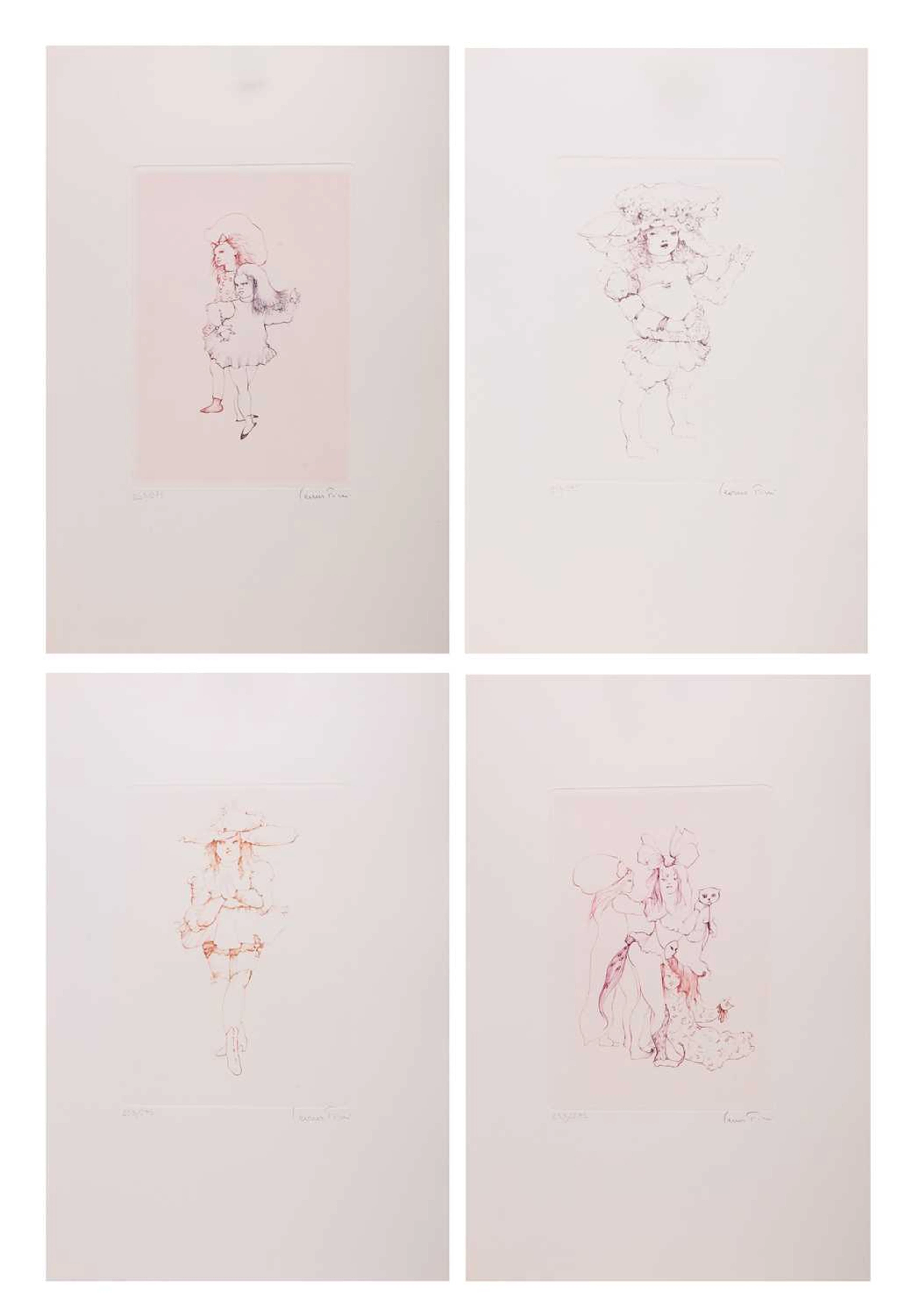 ▲ Leonor Fini (Argentine-Italian, 1907-1996) 'Les Petites Filles Modèles', 1973