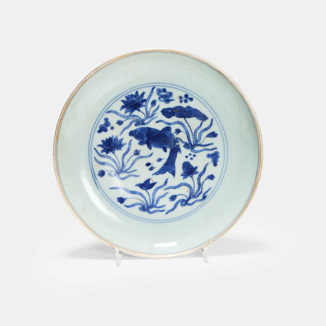A Chinese blue and white dish