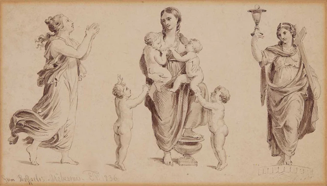 E...P... (19th century), after Raphael Study of the Virtues