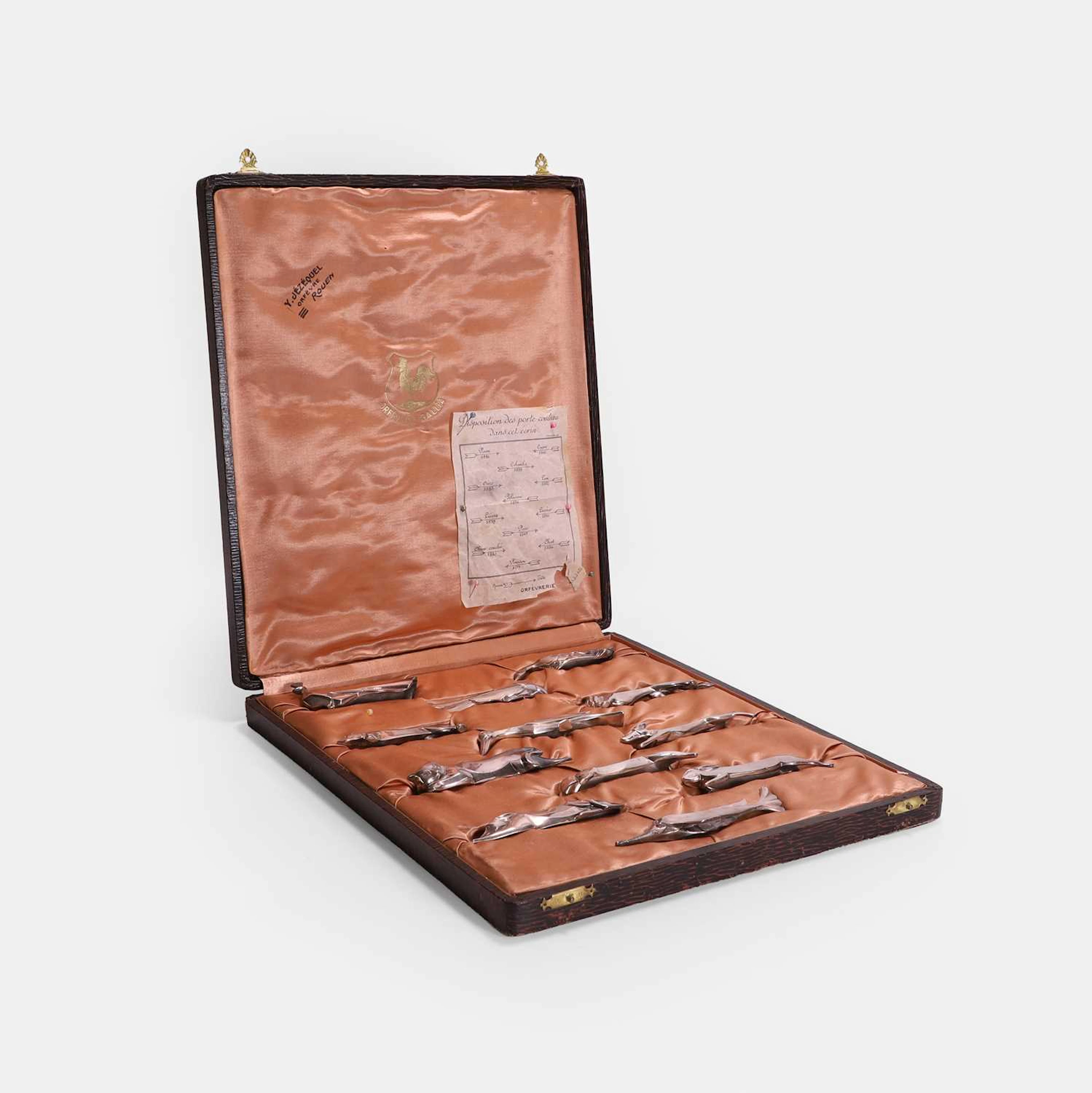 Édouard-Marcel Sandoz (Swiss, 1881-1971) for Christofle a cased set