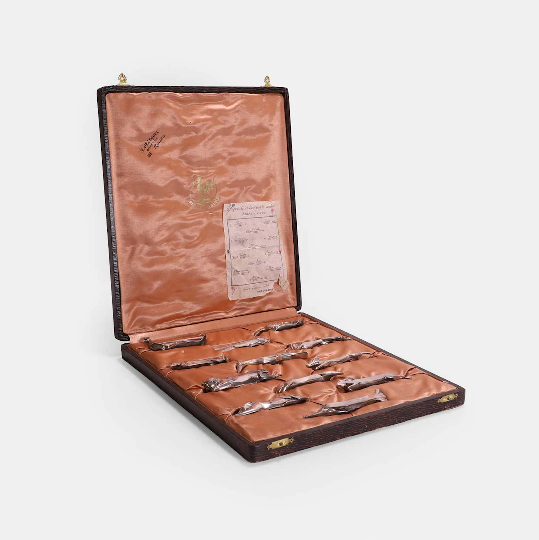 Édouard-Marcel Sandoz (Swiss, 1881-1971) for Christofle a cased set