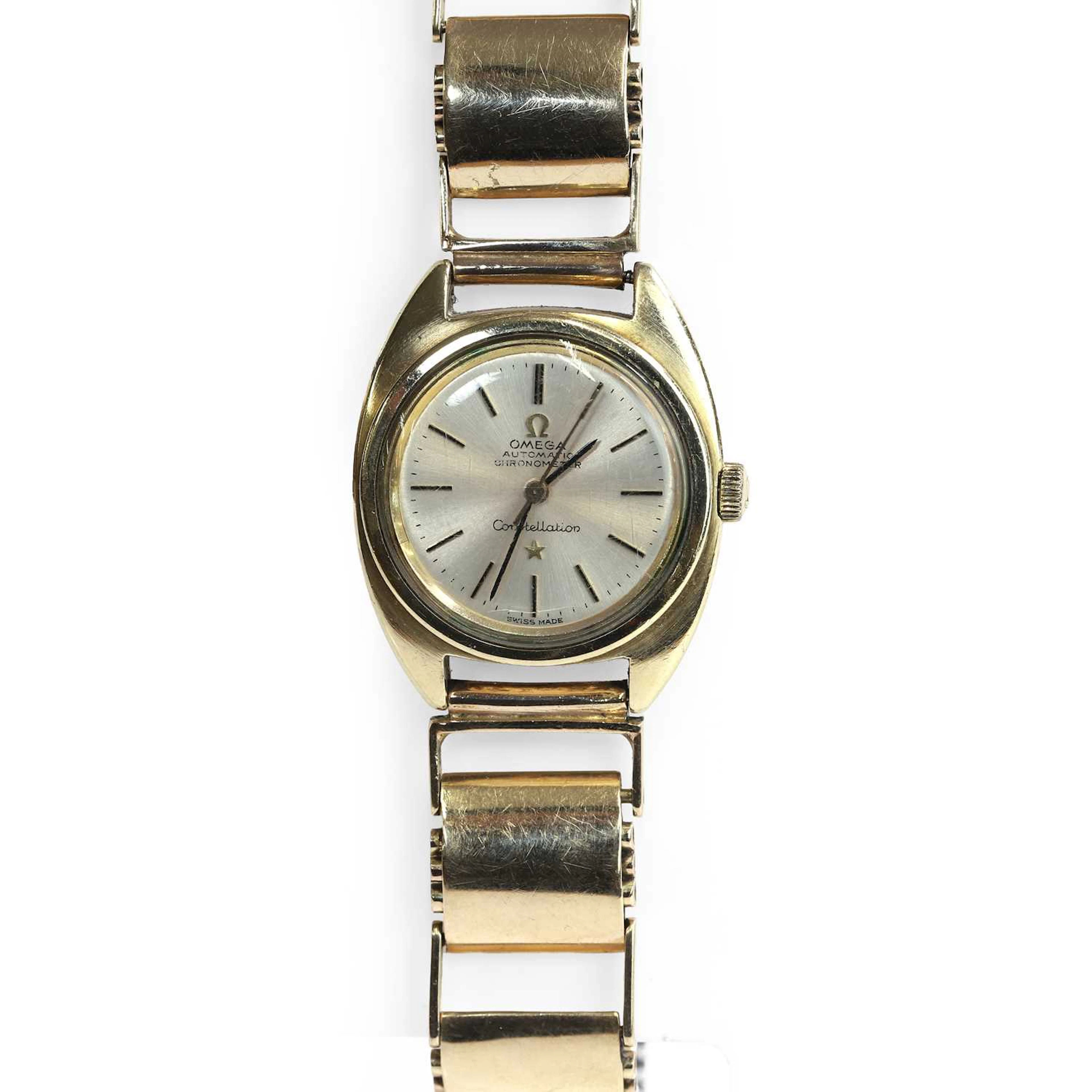 Omega a stainless steel and gold plated chronometer Constellation