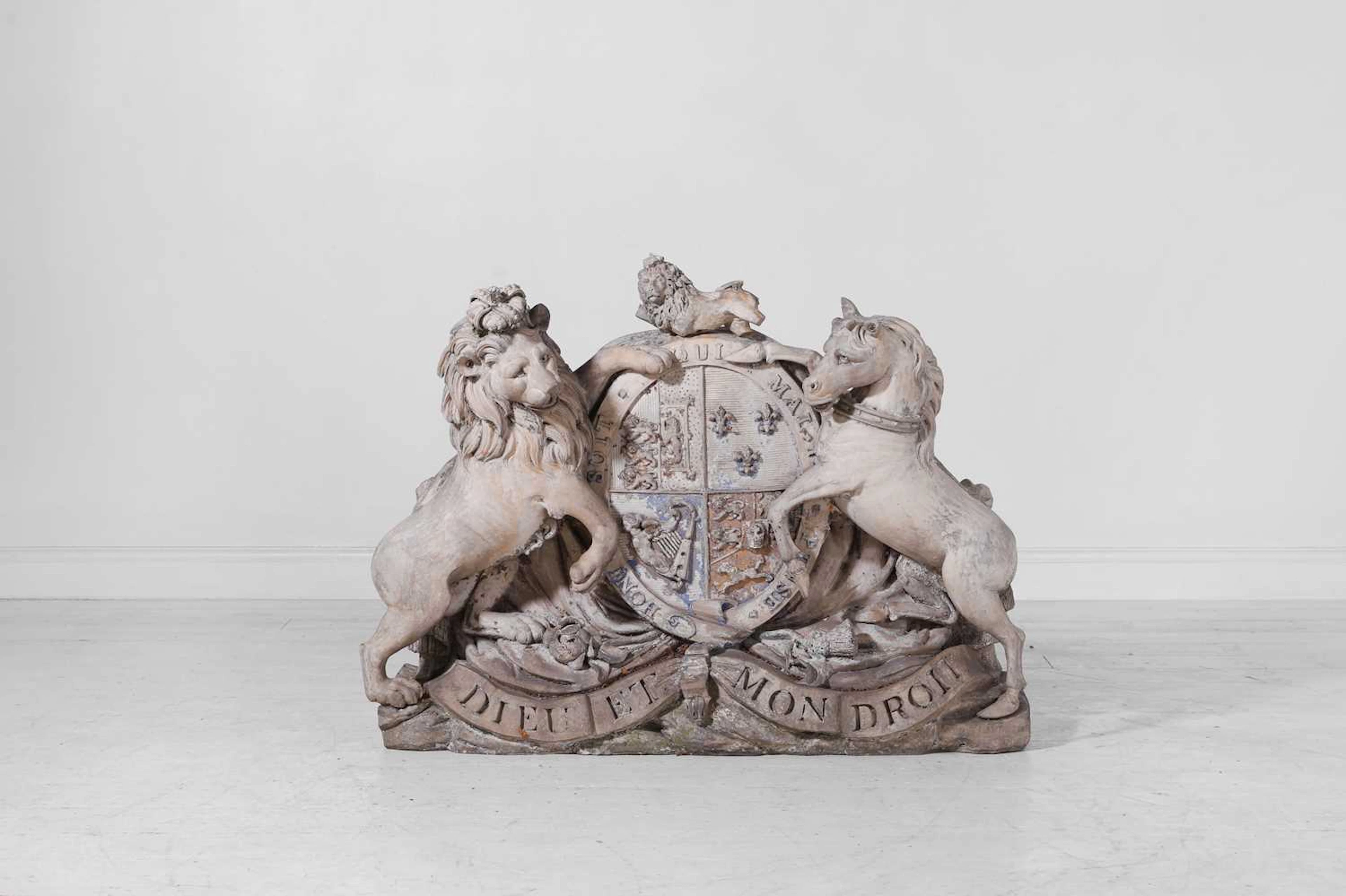 A Coade stone Royal Coat of Arms