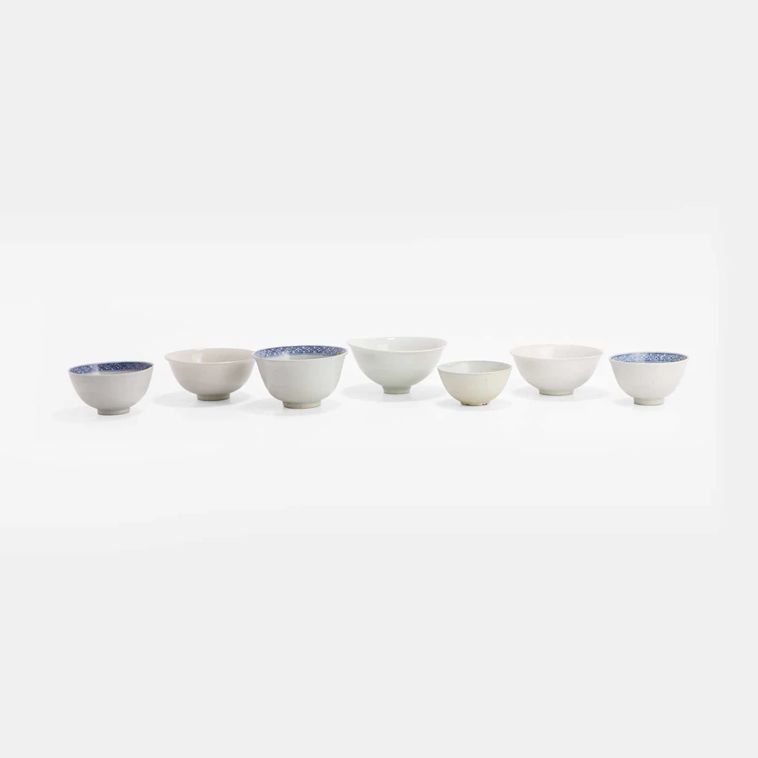 A collection of Chinese porcelain bowls late Ming dynasty