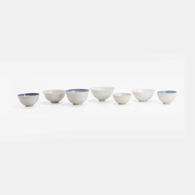 A collection of Chinese porcelain bowls late Ming dynasty