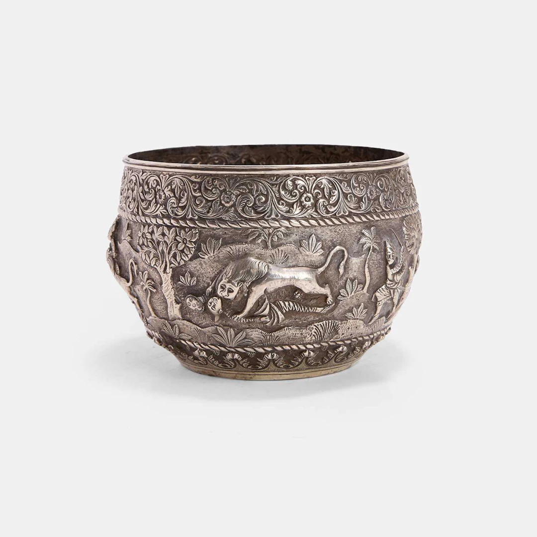An Indian silver bowl late 19th/early 20th century, Western India, Kutch