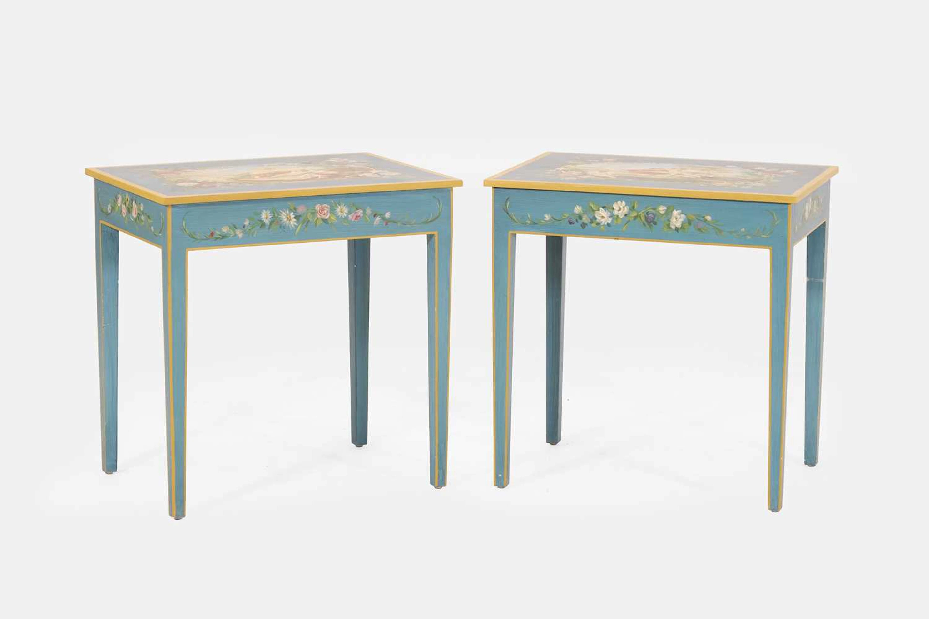 ▲ Michael Dillon (Irish, b.1957) a pair of neoclassical painted wooden