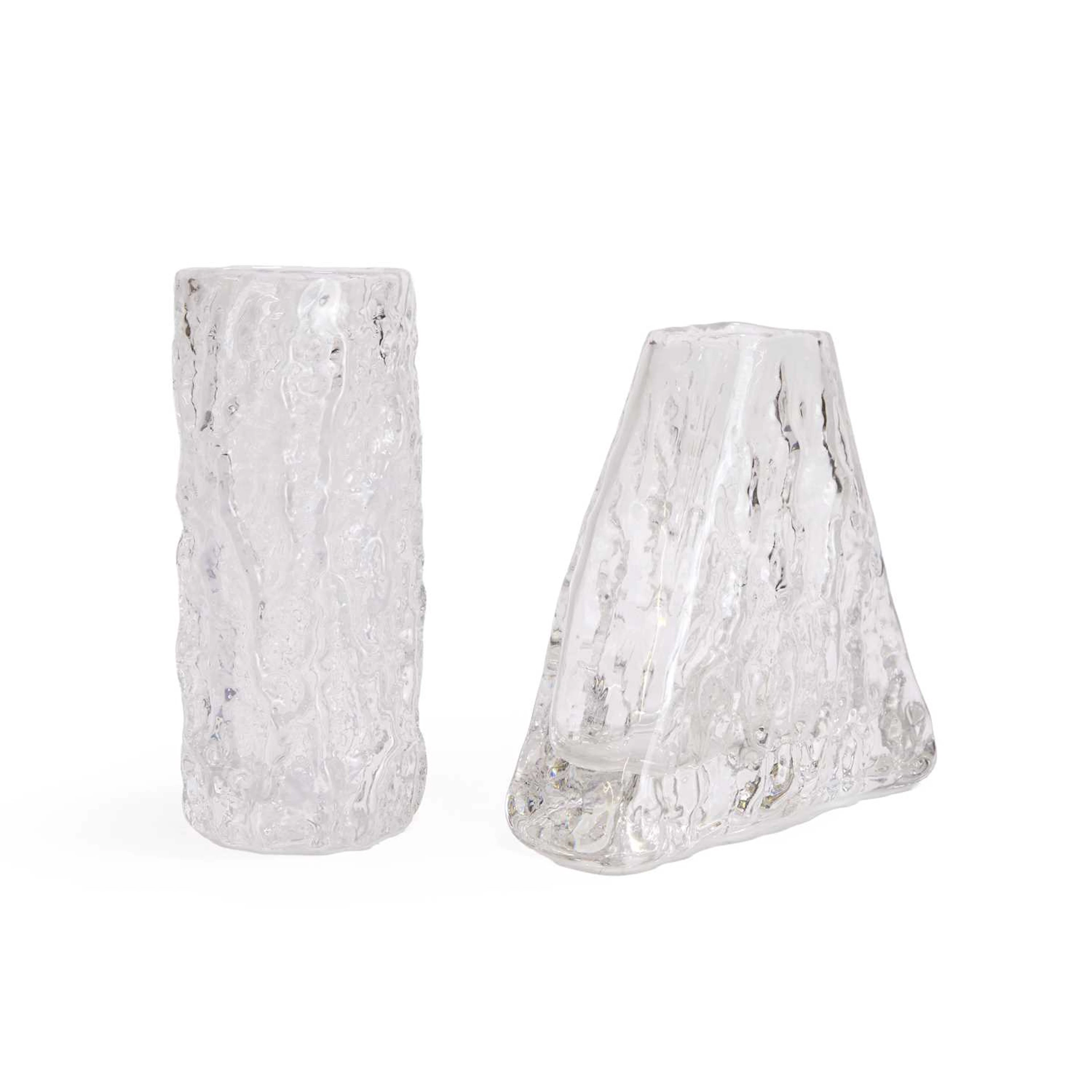 Geoffrey Baxter (British, 1922-1995) for Whitefriars two Textured Range vases