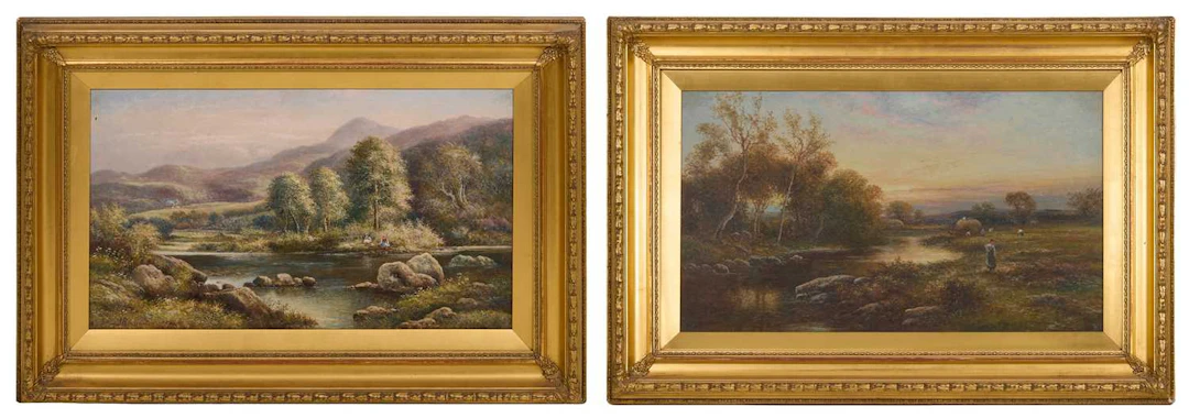 Joshua Renshaw (British, fl.1886-1894) River landscapes