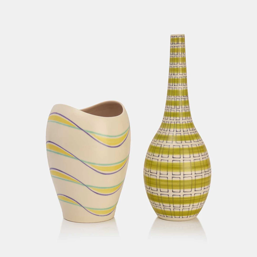 Poole Pottery two 'Freeform' vases