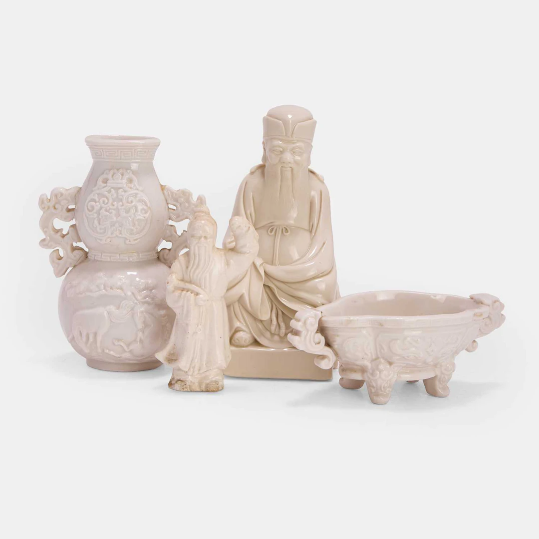 A collection of Chinese blanc de Chine porcelain 20th century