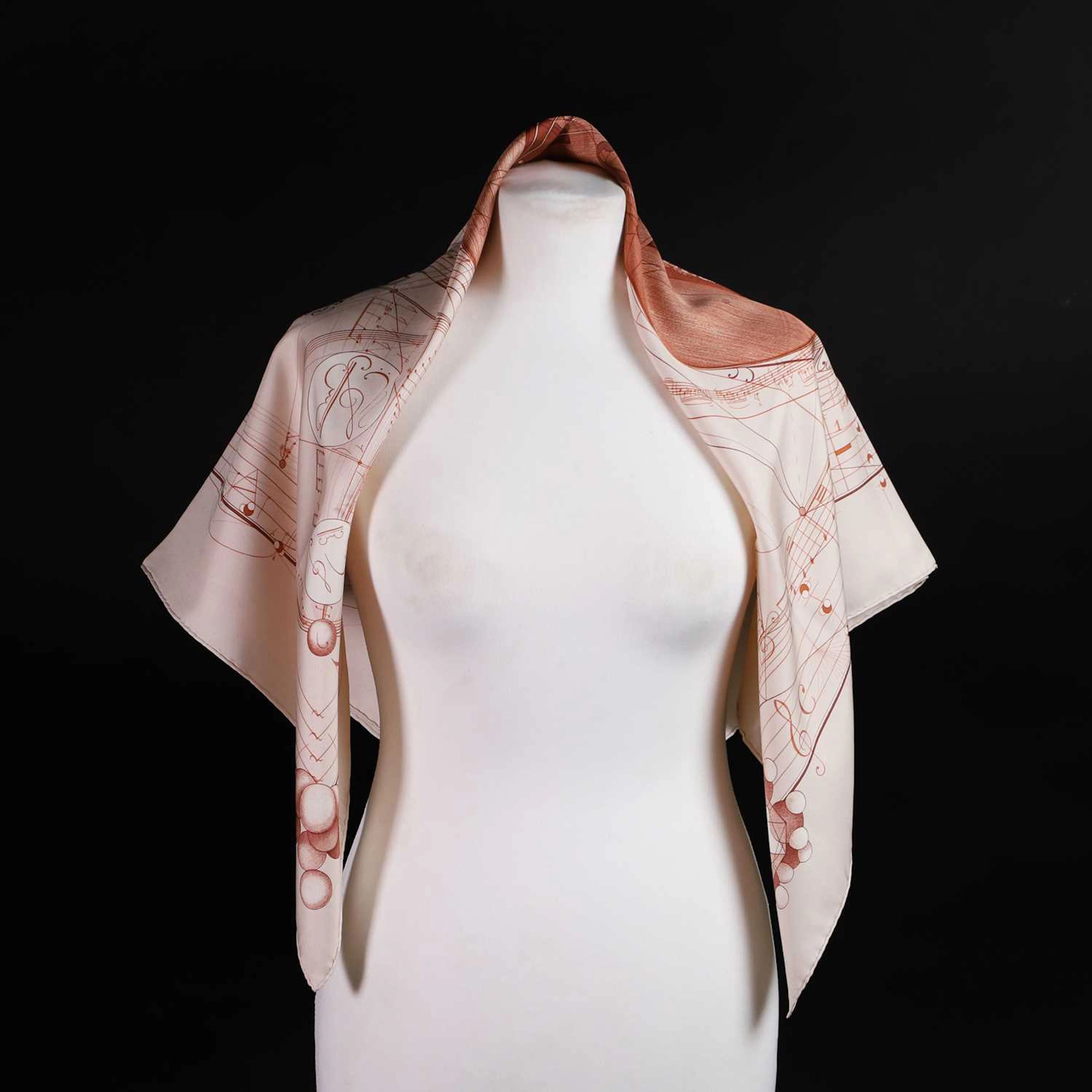 A Hermès 'La Musique des Sphères' silk scarf