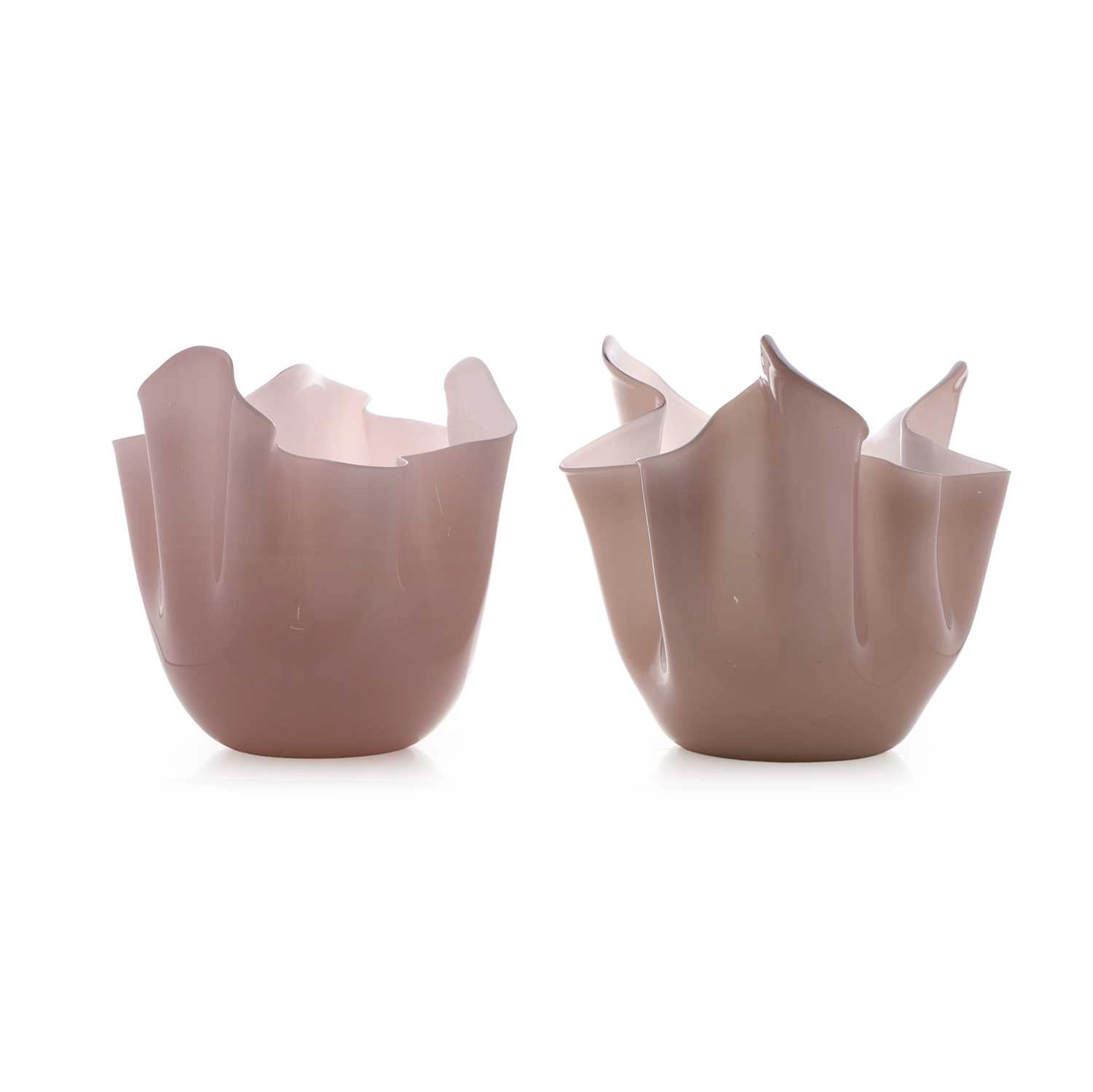 Fulvio Bianconi (Italian, 1915-1996) for Venini two 'Fazzoletto' vases