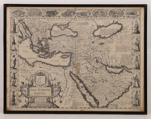 MAP- Speed John: The Turkish Empire. Newly Augmented by John Speed 1626.