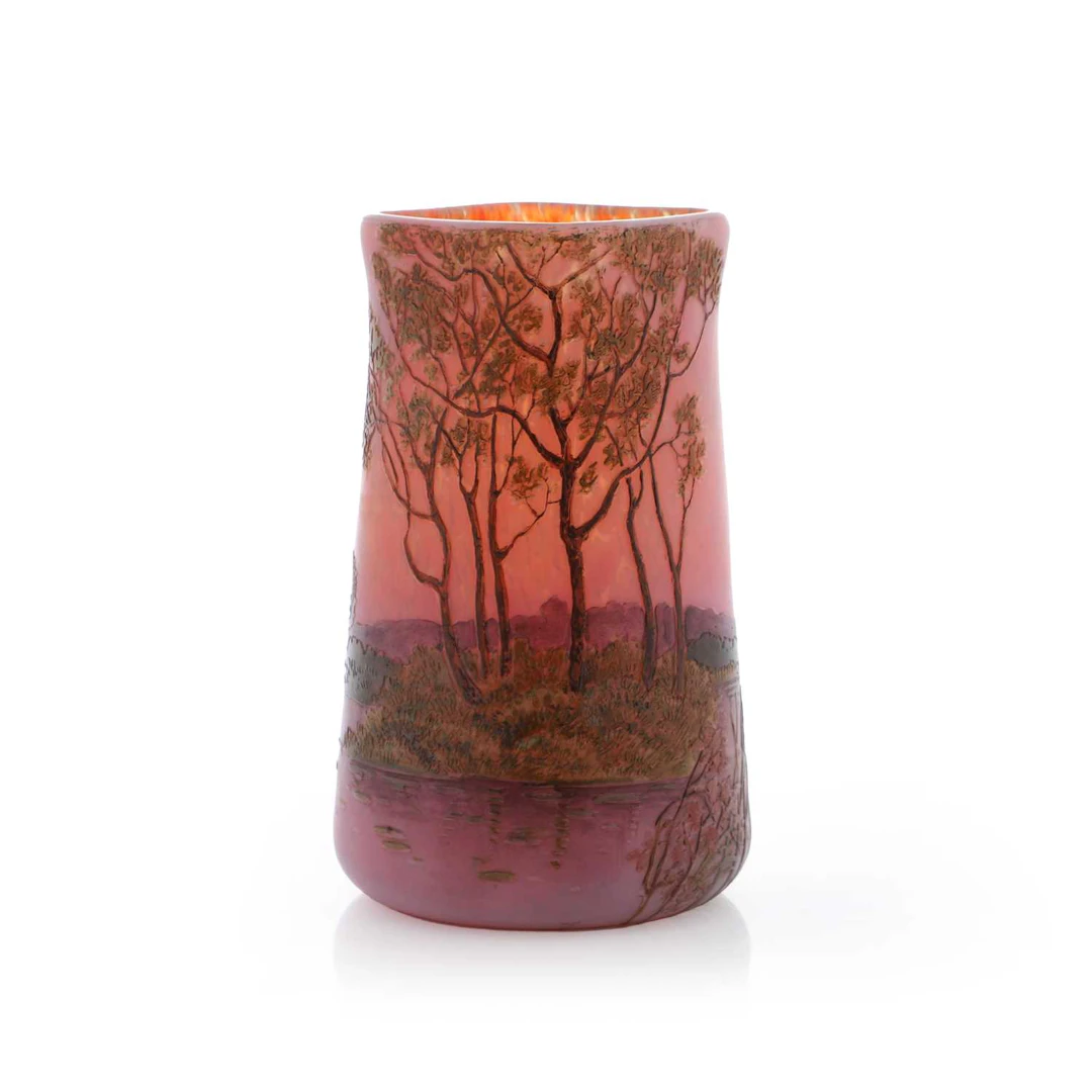 A Legras landscape cameo glass vase circa 1920, French