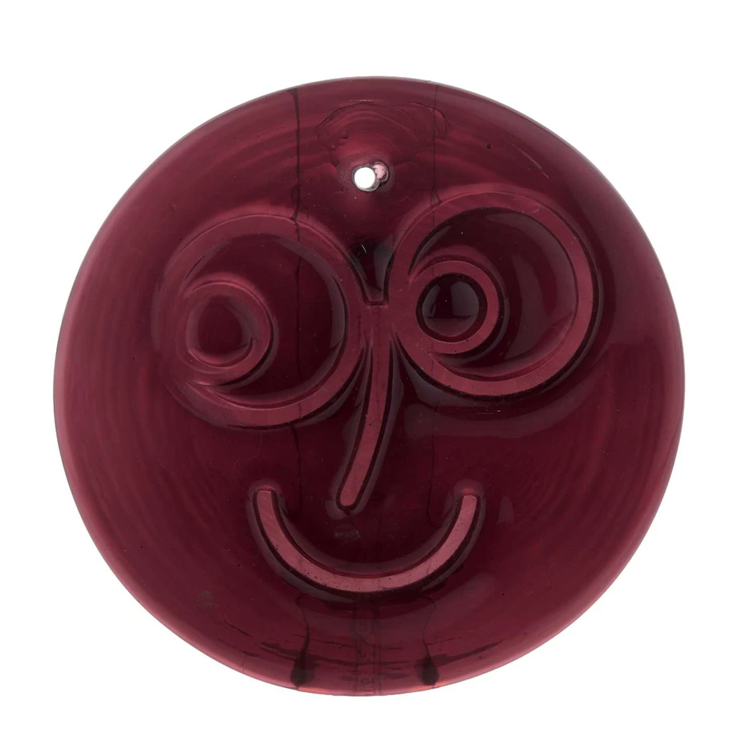 Alfred Fisher (British, b.1933) for Whitefriars a 'Smiley Face' glass