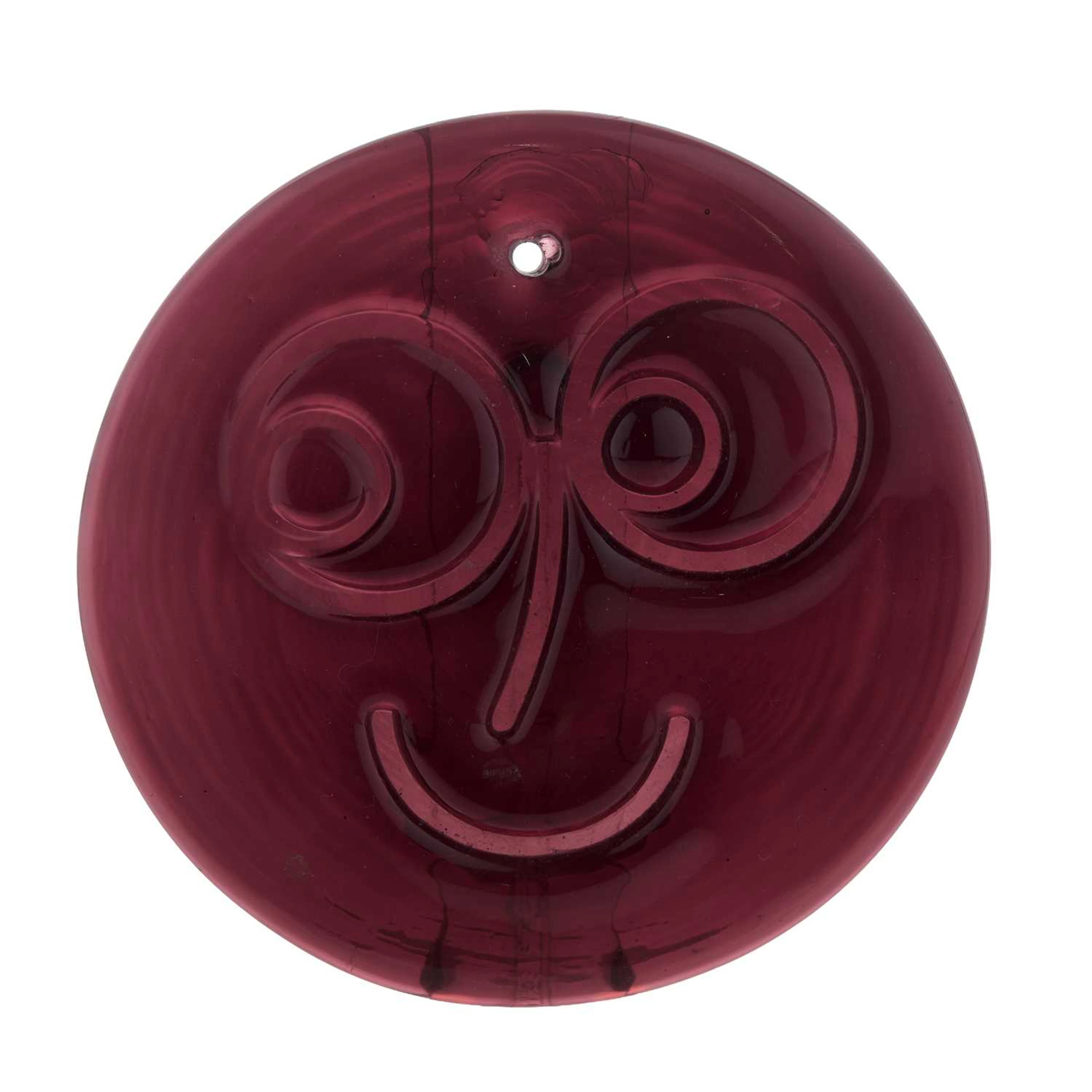 Alfred Fisher (British, b.1933) for Whitefriars a 'Smiley Face' glass