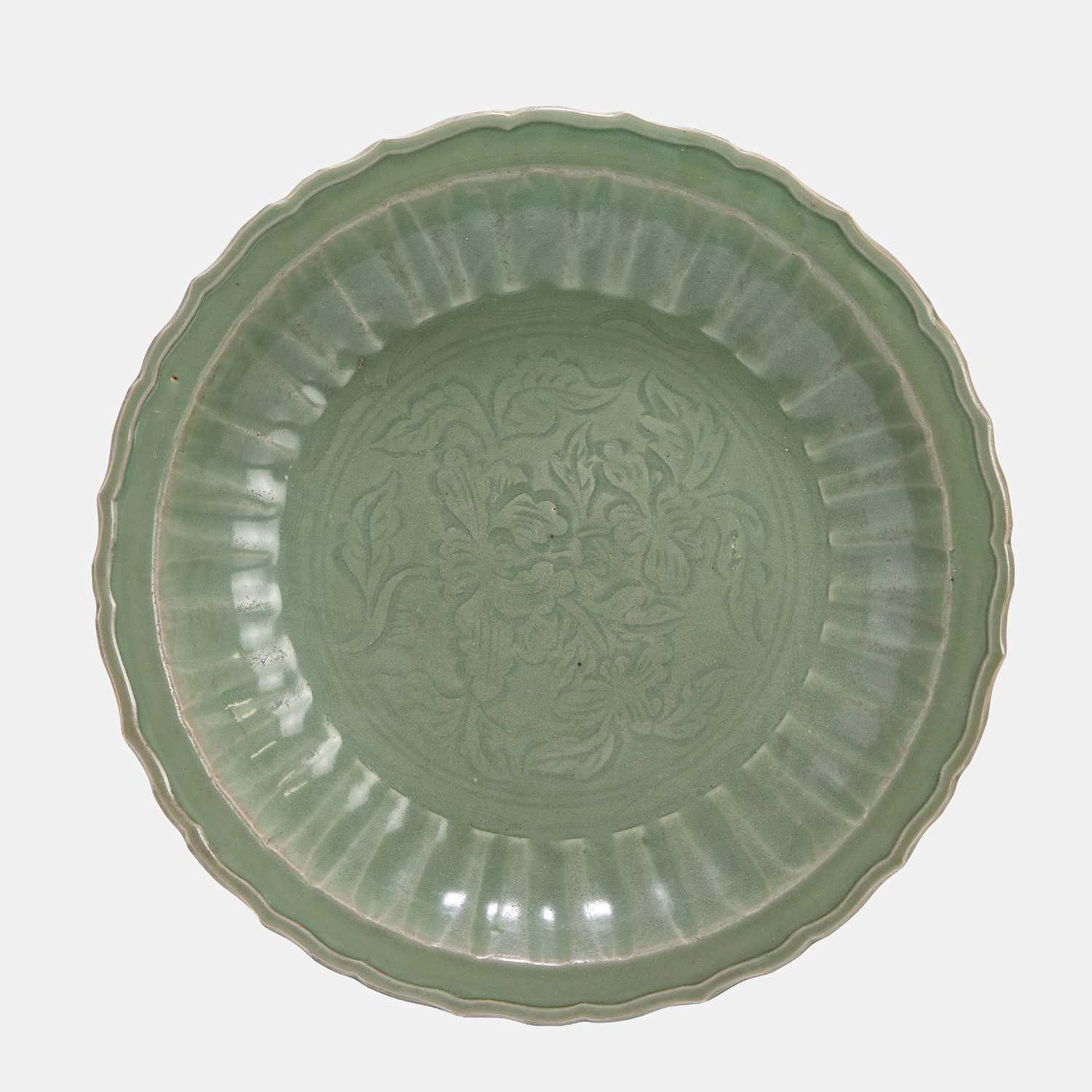 A Chinese Longquan celadon charger Ming dynasty (1368-1644)