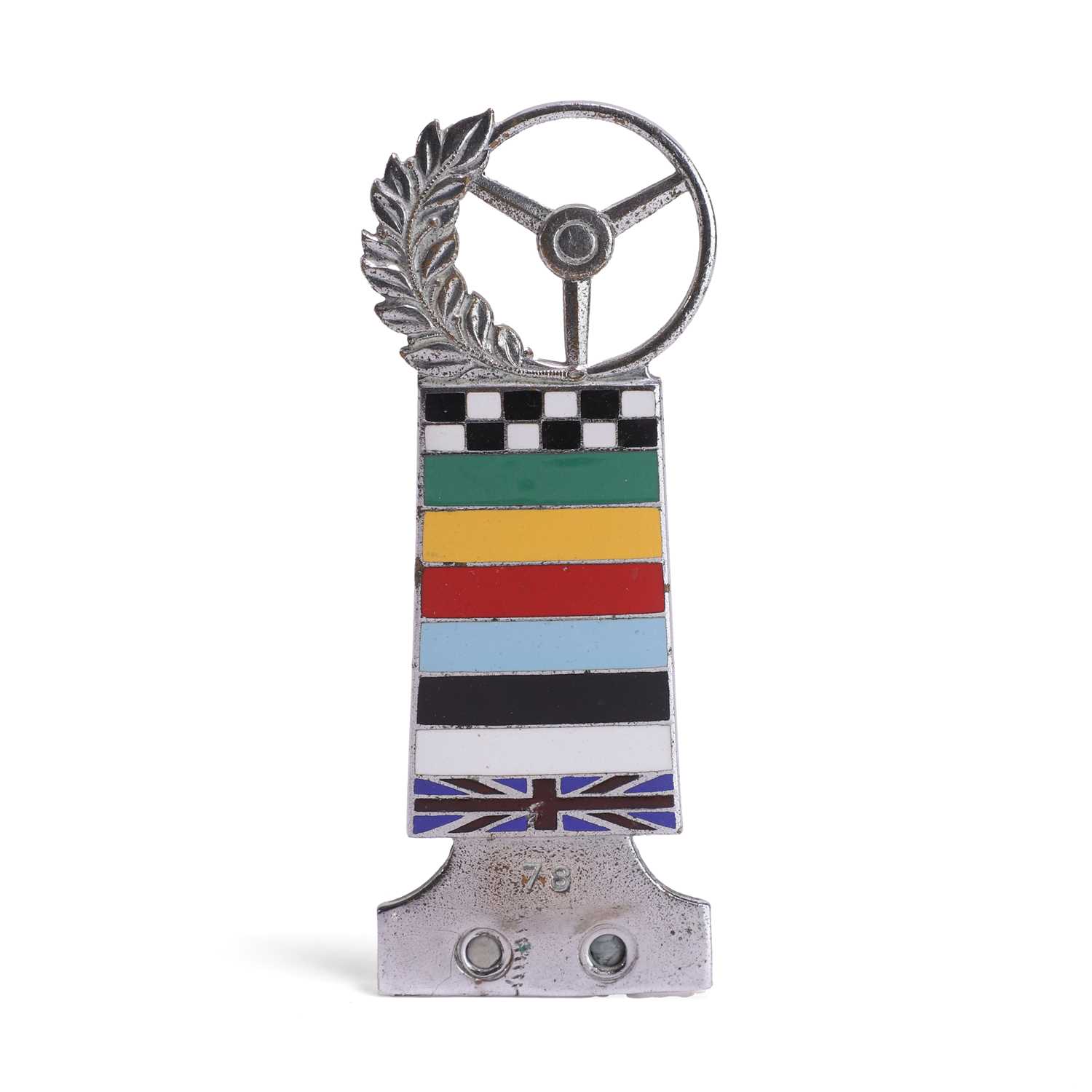 A Steering Wheel Club London emblem circa 1960s
