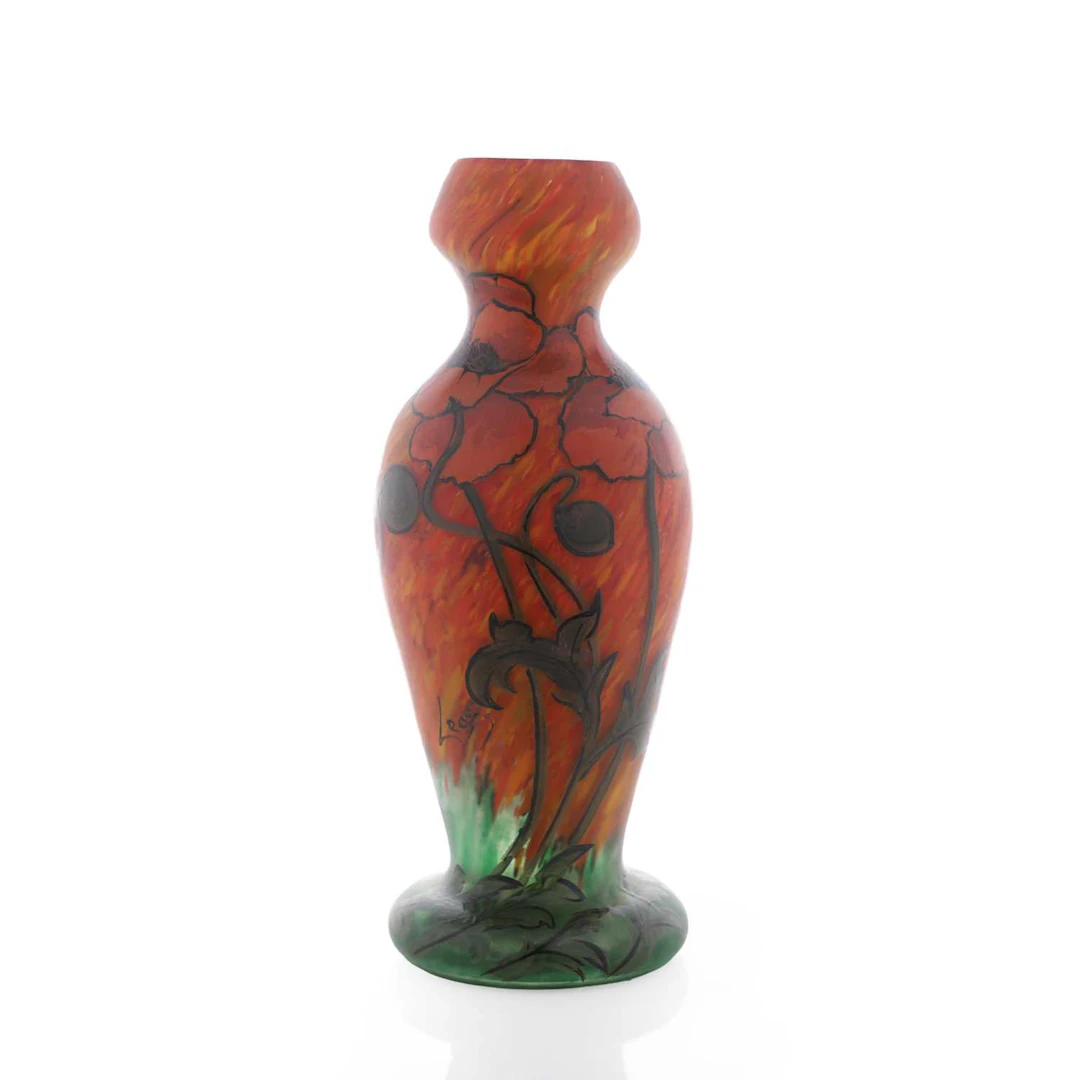 A Legras glass vase circa 1920, French