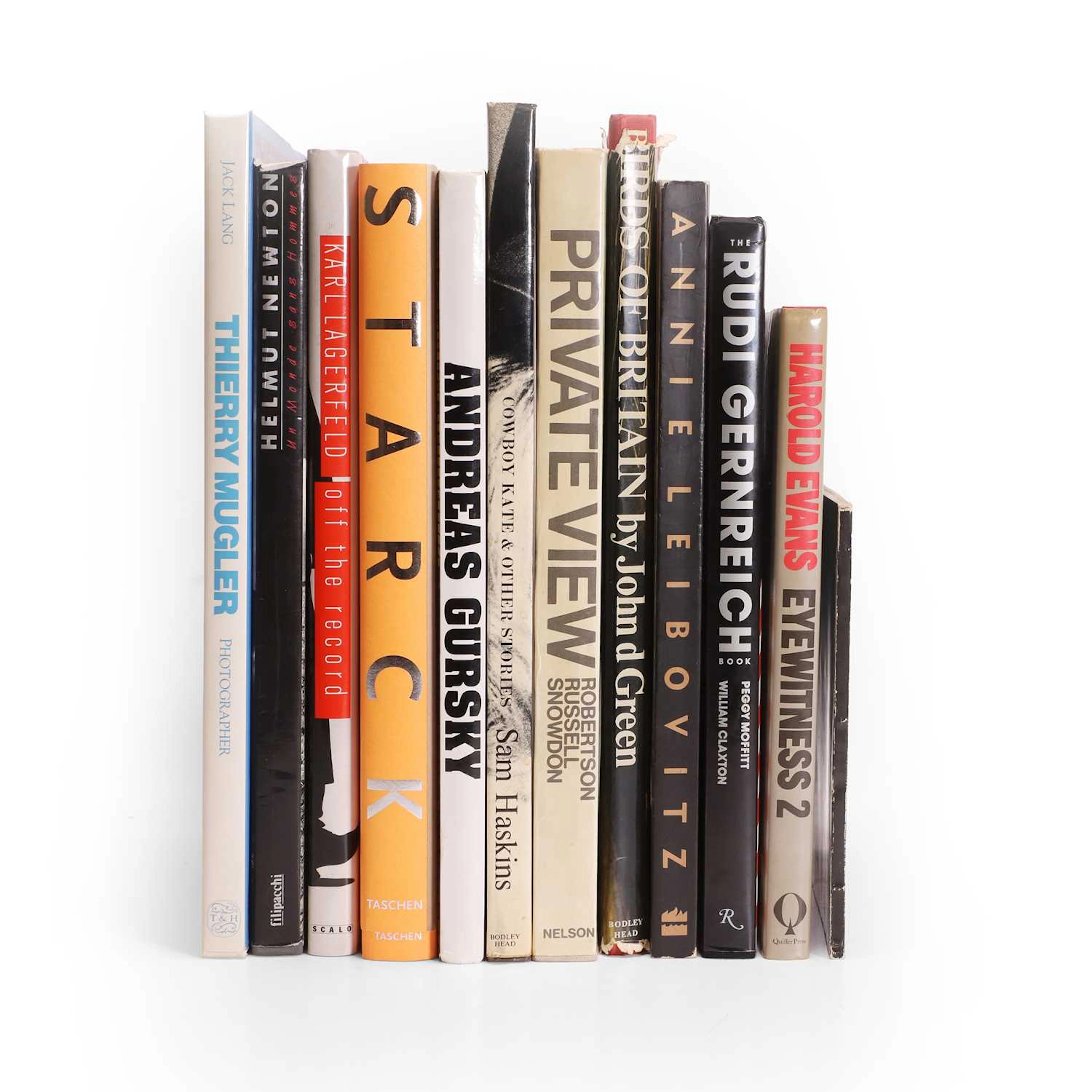 A group of art and photography books