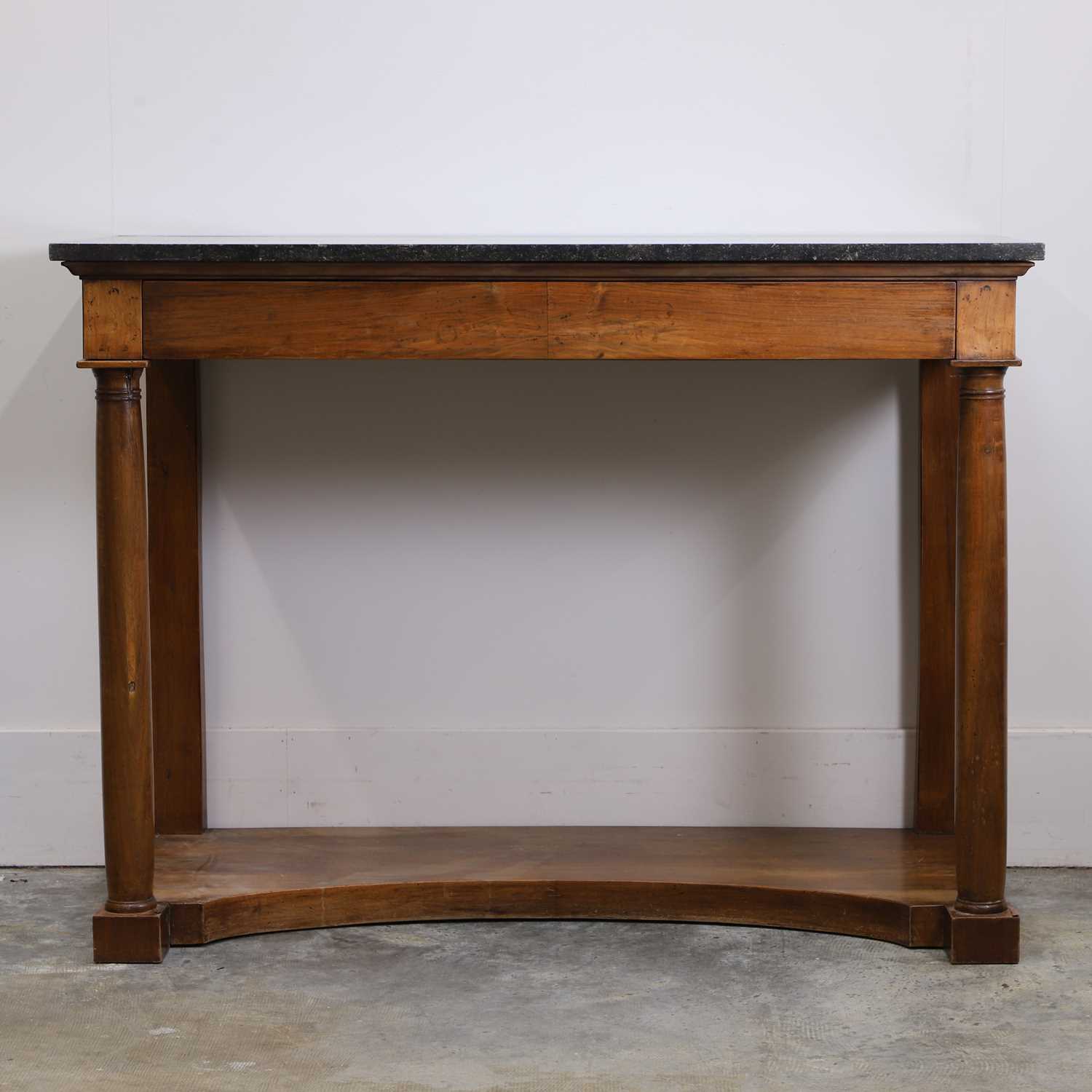 An oak Biedermeier style console table early 19th century