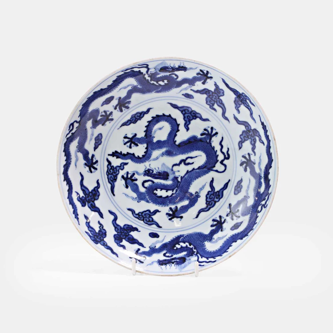 A Chinese blue and white dish early 18th century