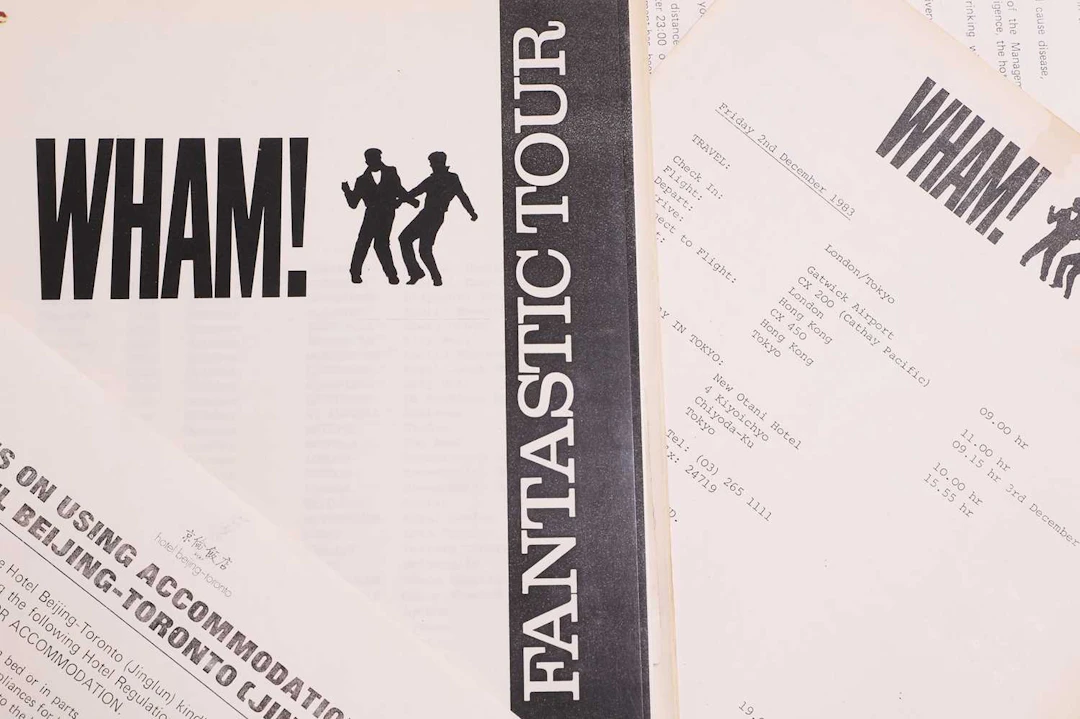 'Wham! Club Fantastic Tour' schedule and itinerary