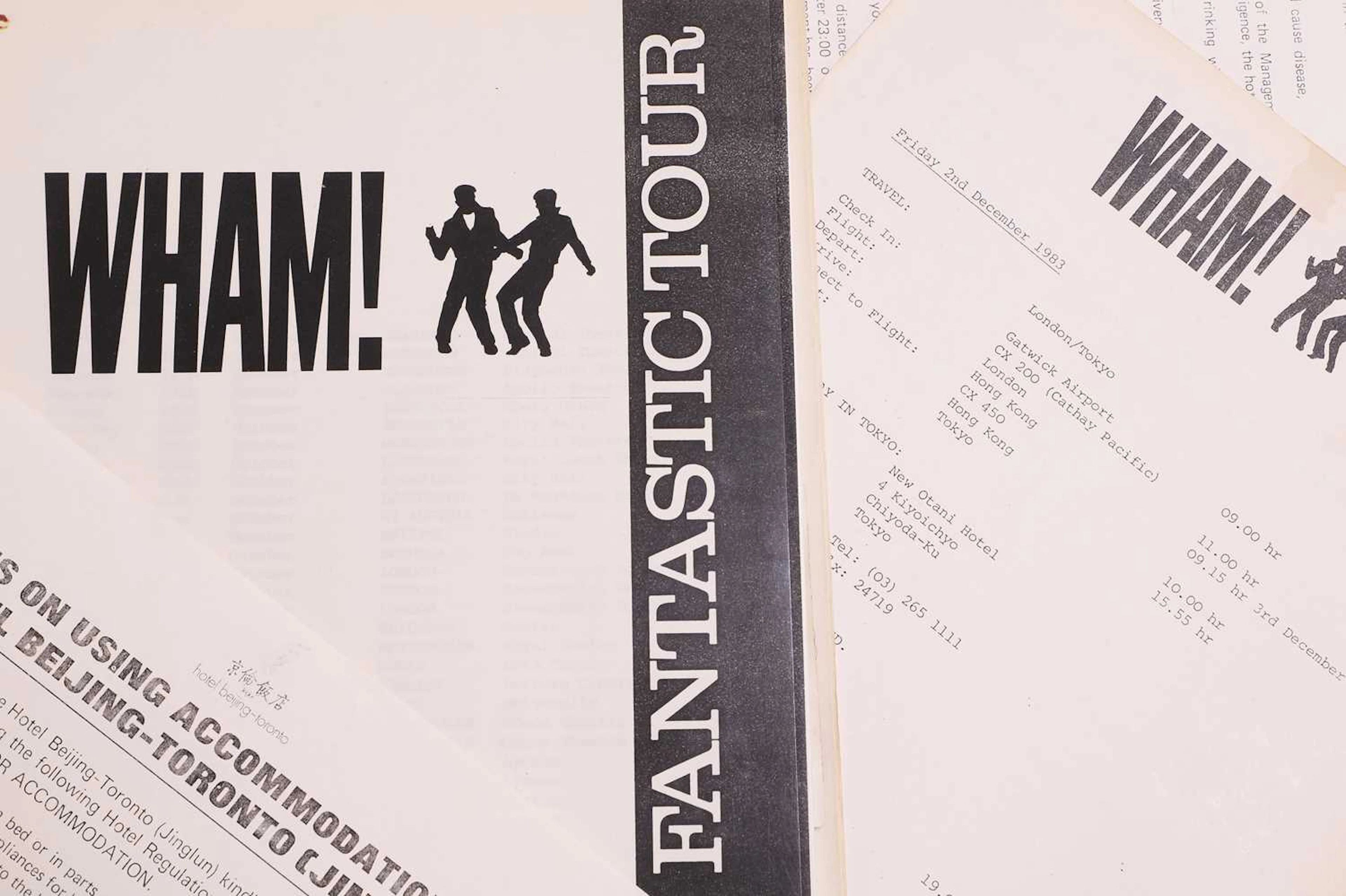 'Wham! Club Fantastic Tour' schedule and itinerary