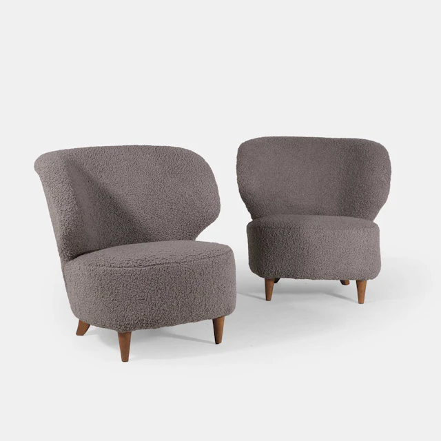 Carl-Johan Boman (Finnish, 1883-1969) for Oy Boman Ab a pair of armchairs