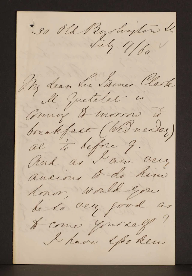 Florence NIGHTINGALE- Autograph Letter SIGNED (To Sir James Clark). 3 pages.