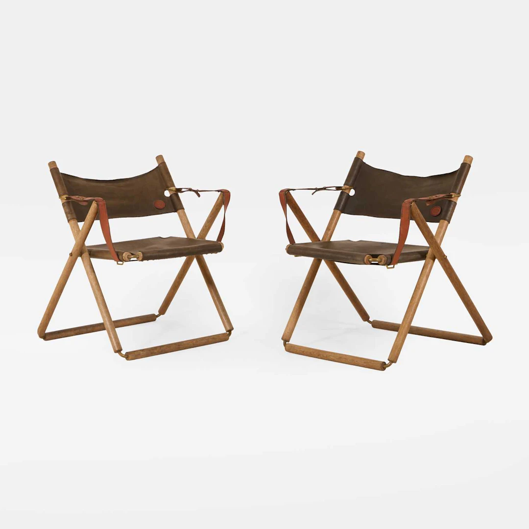 Tim Hardy a pair of folding safari chairs