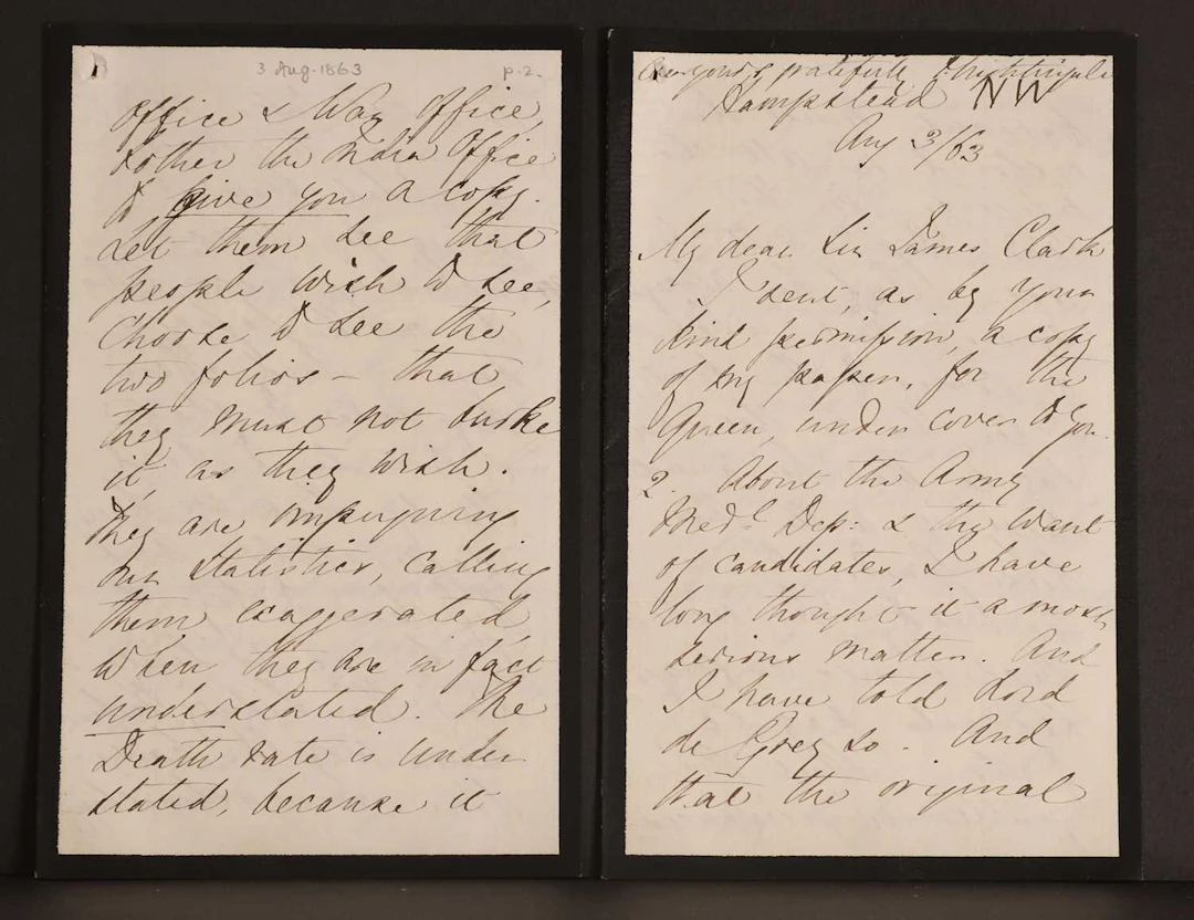 [2 Letters]- Florence NIGHTINGALE- 1- Autograph Letter SIGNED (To