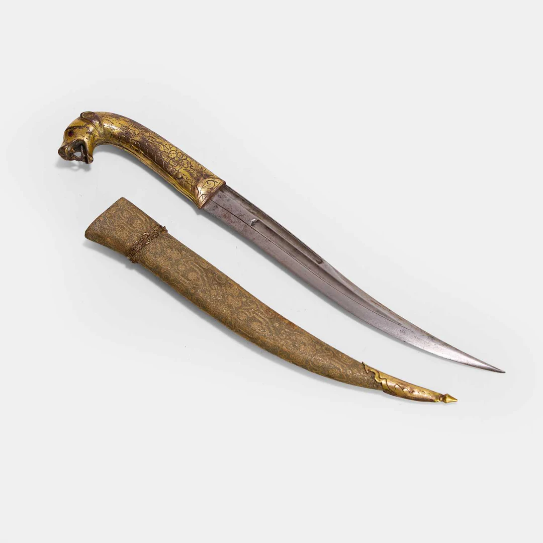 An Indian zoomorphic-hilted dagger late 19th century, Northern India