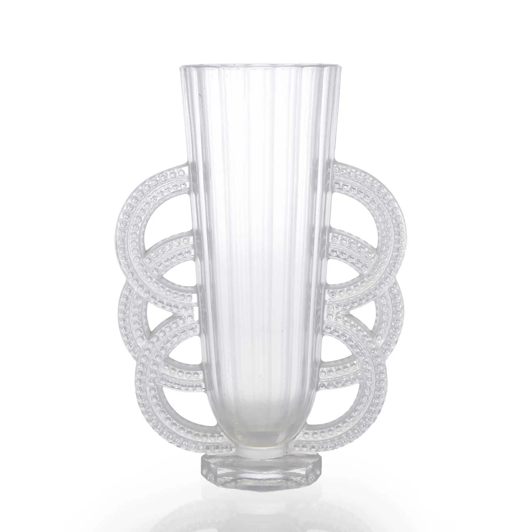 A Verlys Art Deco clear and frosted vase circa 1930, French