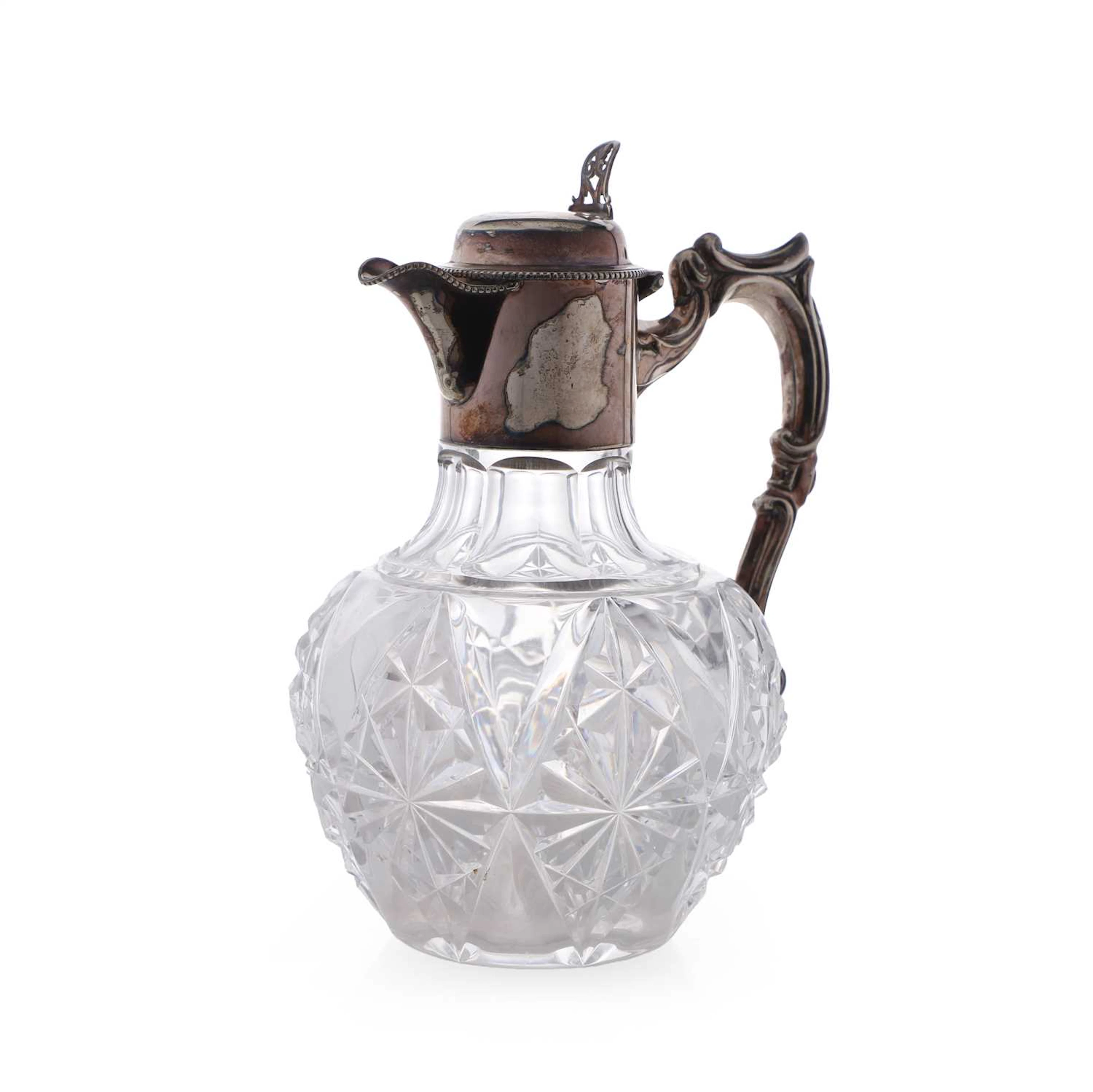 A Victorian silver-mounted claret jug by W & C Sissons, Sheffield, 1894