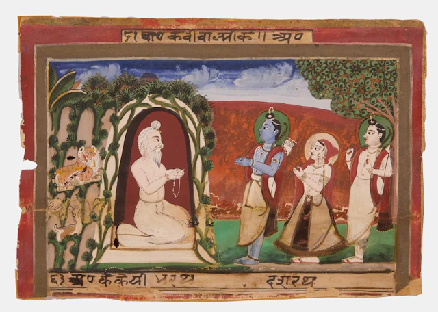 An illustration to a 'Ramayana' series 19th century, North-Western