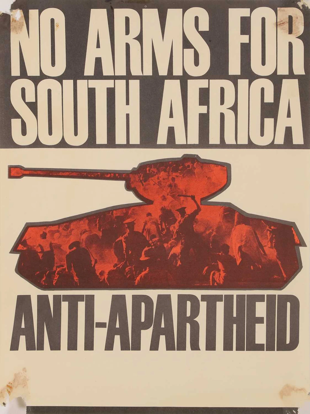 'No Arms for South Africa, Anti-Apartheid' poster
