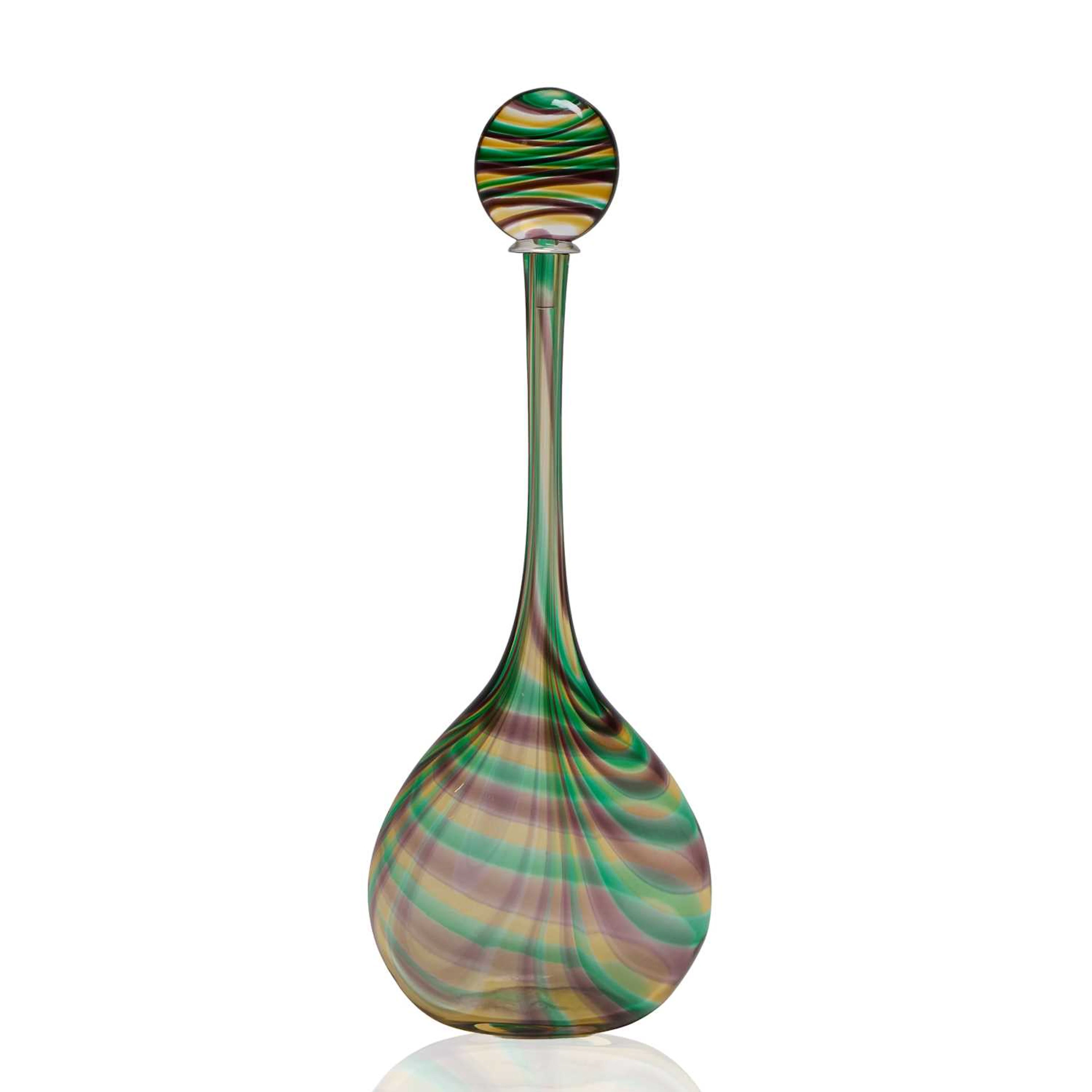 Enrico Camozzo (Italian, b.1965) a vase and stopper, 2005, Murano