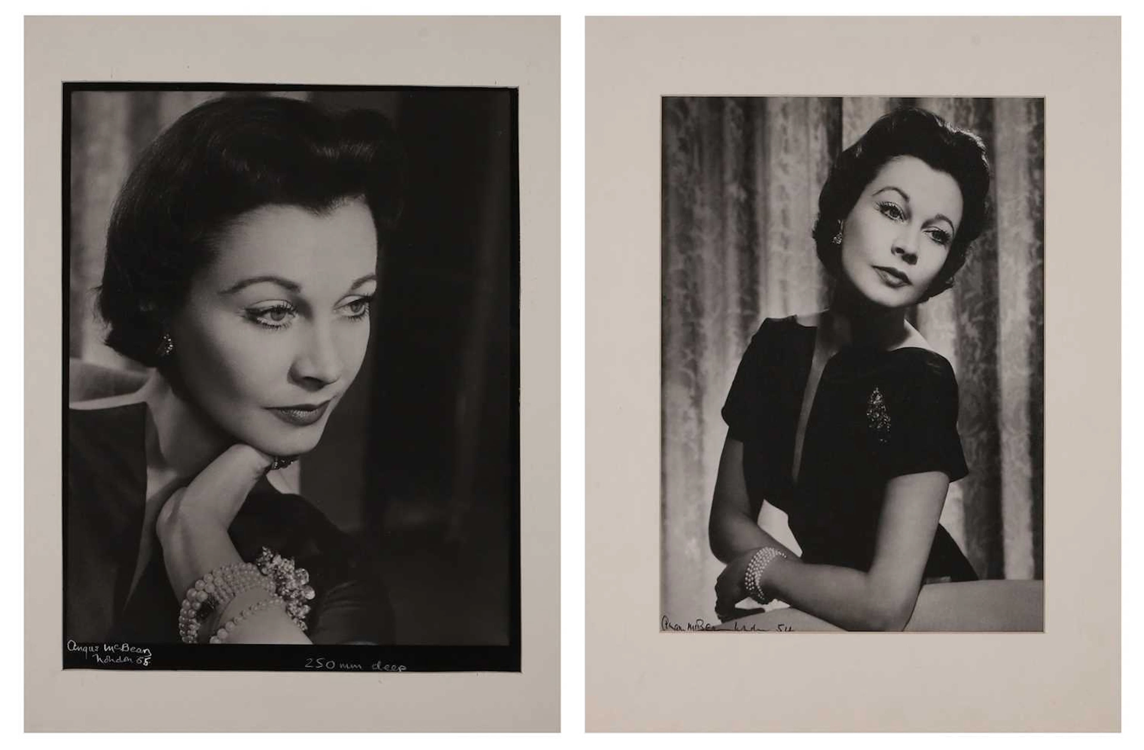 Angus McBean (British, 1904-1990) Two studio photography portraits