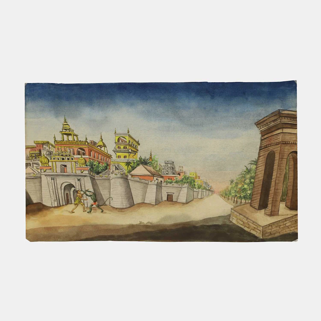 An illustrated series from the 'Ramayana' circa 1820s, India, West