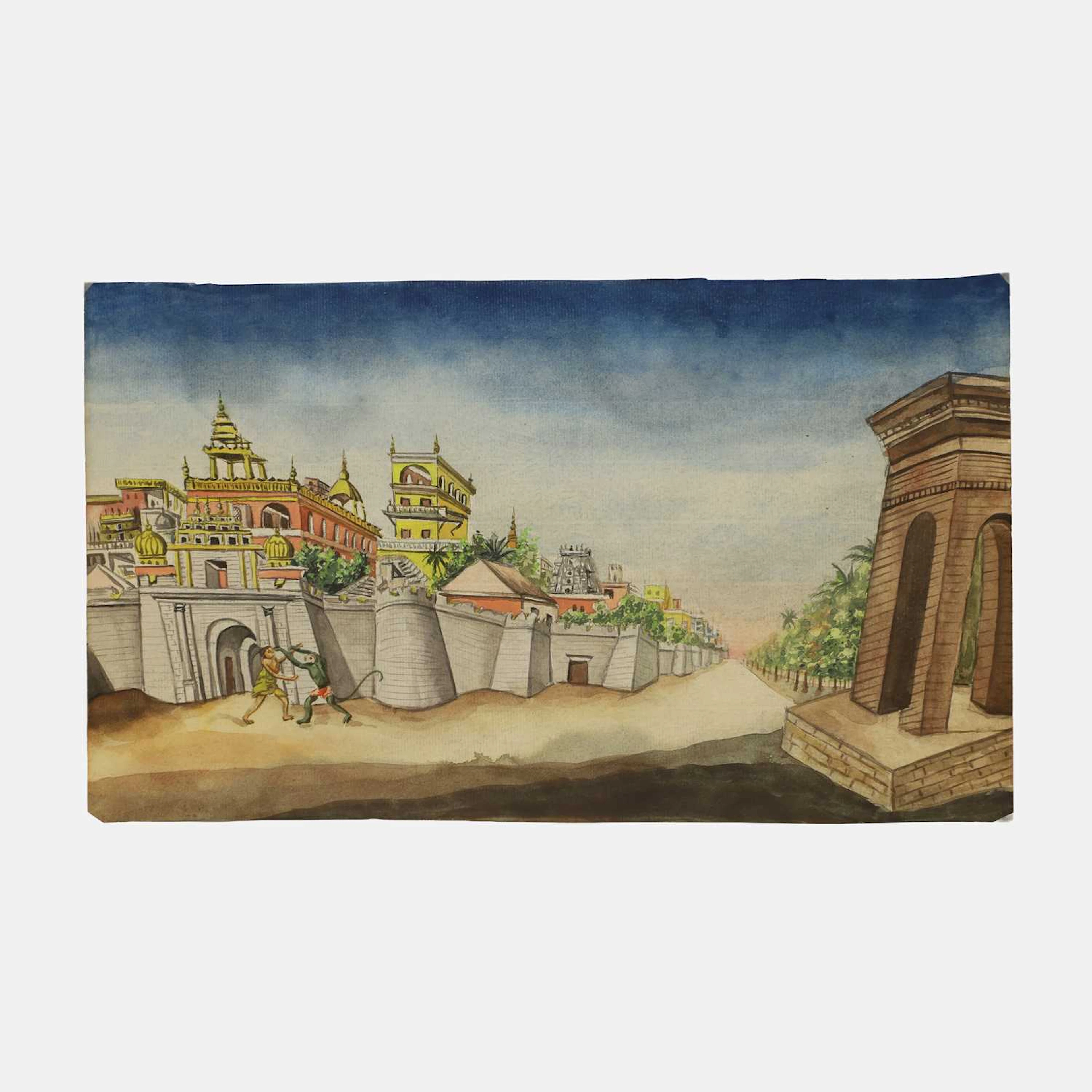 An illustrated series from the 'Ramayana' circa 1820s, India, West