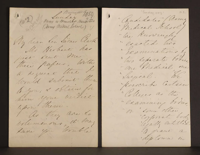 Florence NIGHTINGALE- Autograph Letter SIGNED (To Sir James Clark). 8 pages.